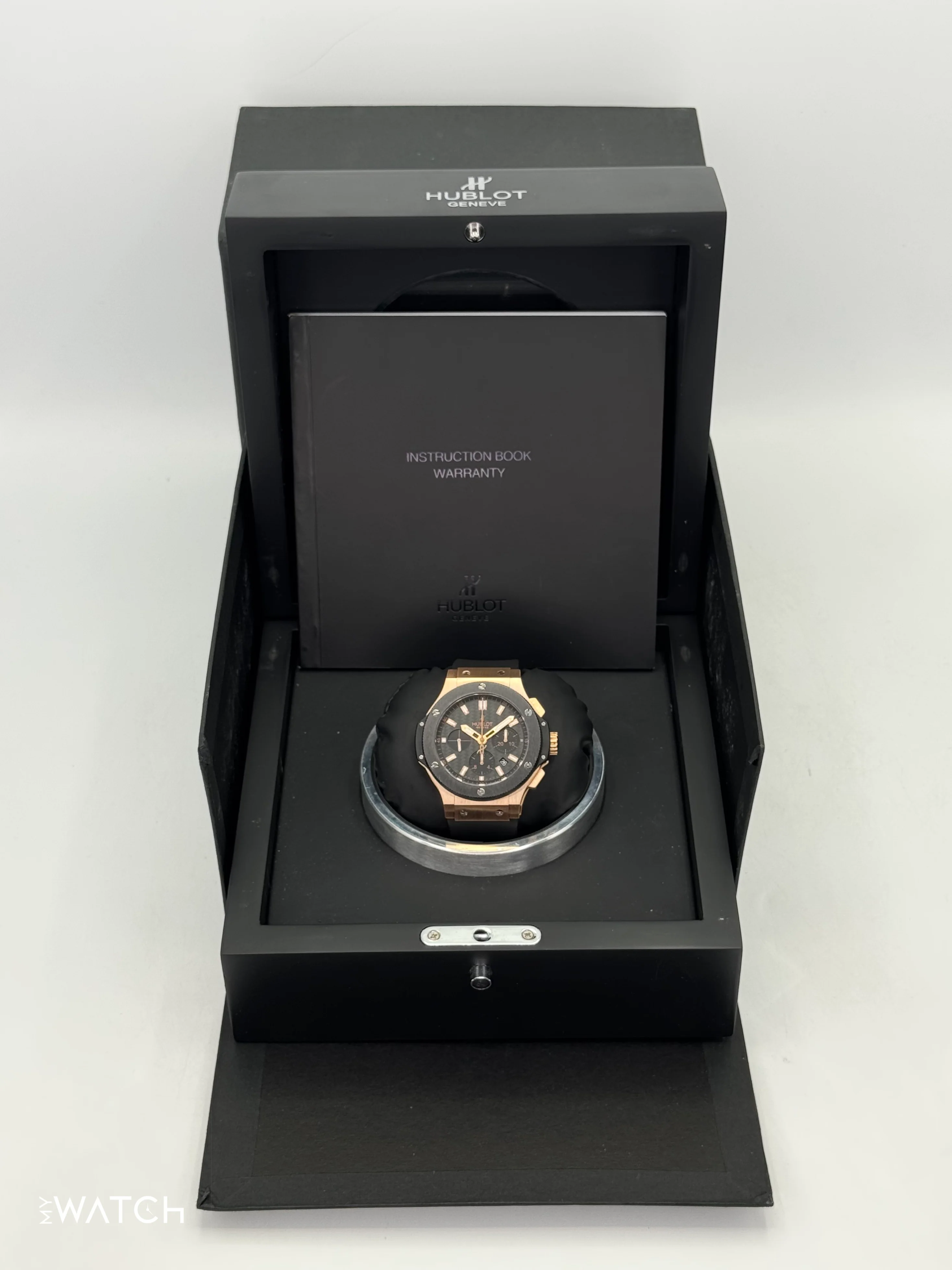 2011 Hublot Big Bang Chronograph 44mm 301.PM.1780.RX Rose Gold Black Dial - Image 9