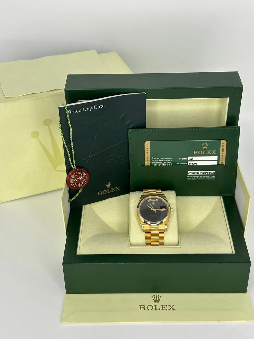 2011 Rolex Day-Date 36mm 118208 Presidential Black Onyx Dial - Image 12