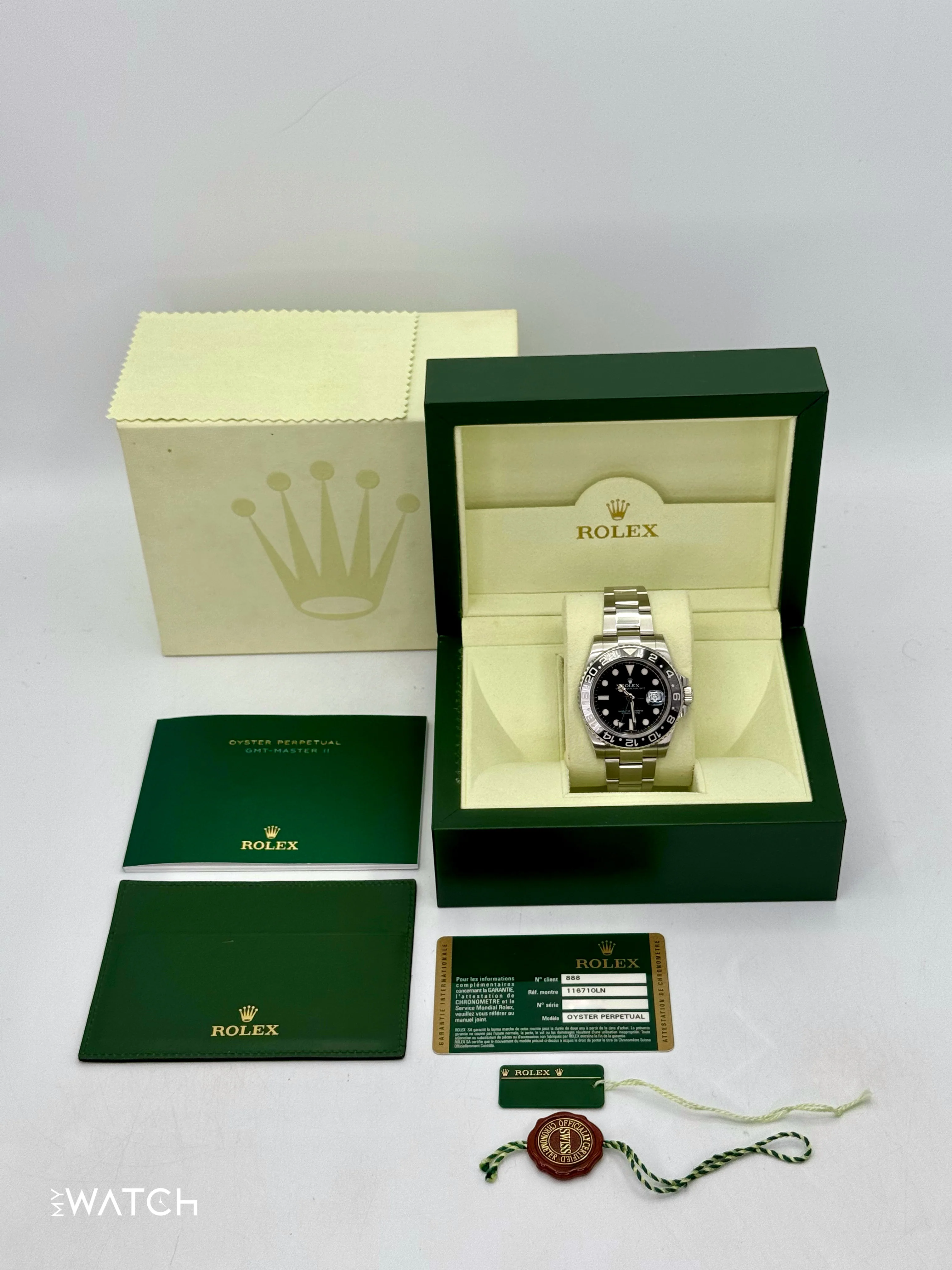 2011 Rolex GMT-Master II 40mm 116710LN Stainless Steel Black Dial - Image 10
