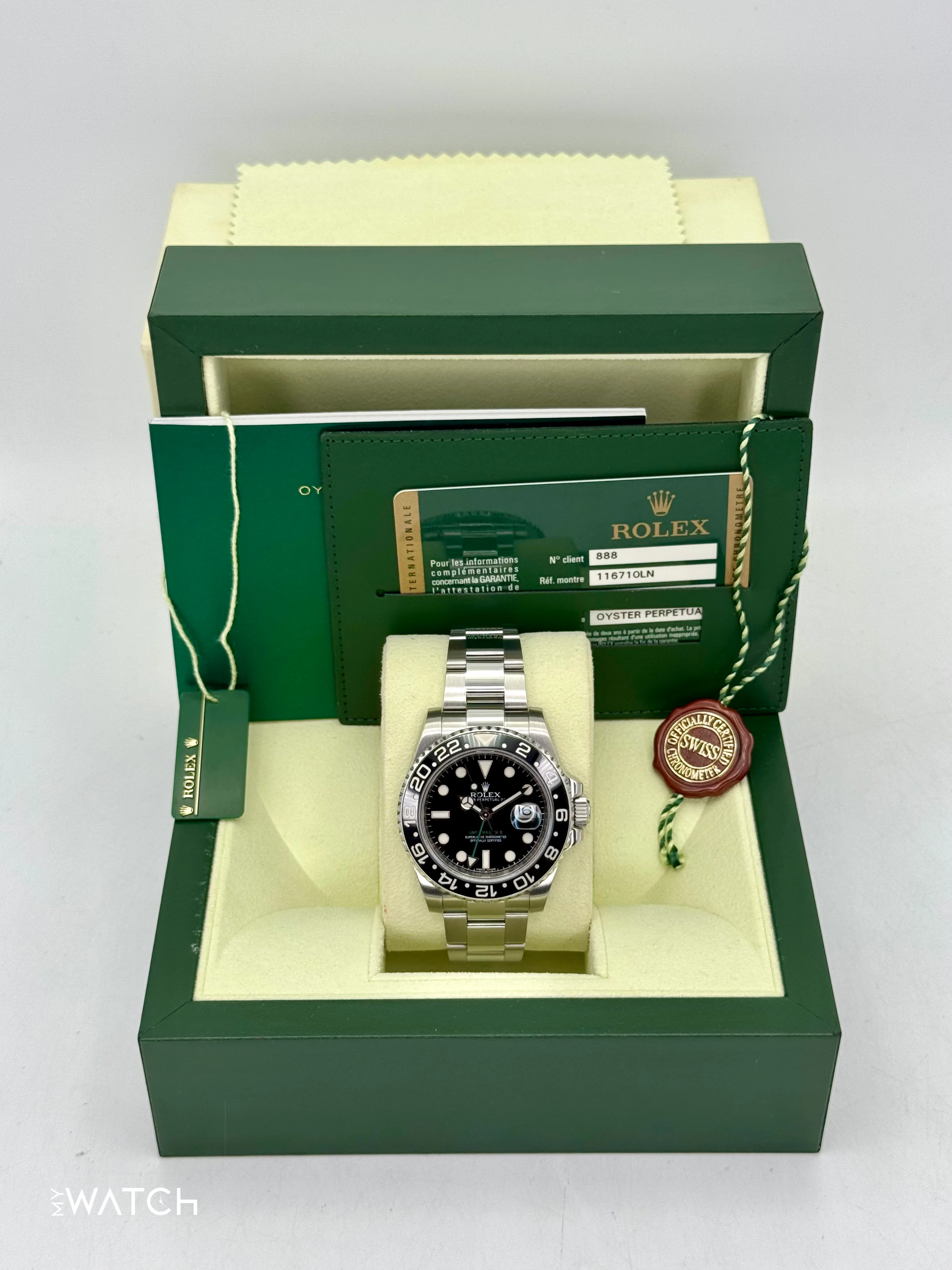 2011 Rolex GMT-Master II 40mm 116710LN Stainless Steel Black Dial - Image 9