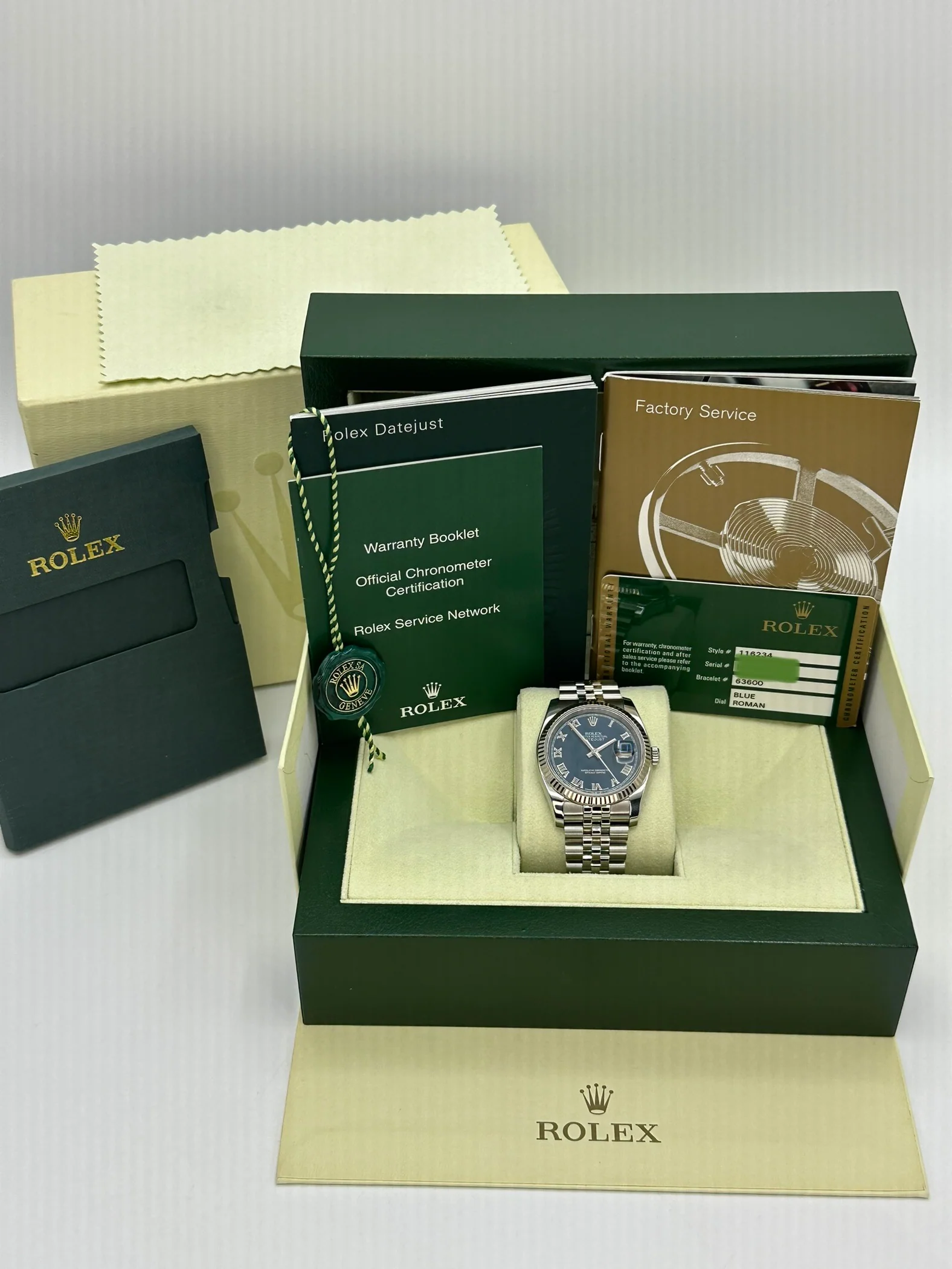 2012 Datejust 36mm 116234 Jubilee Blue Roman Numeral Dial - Image 12