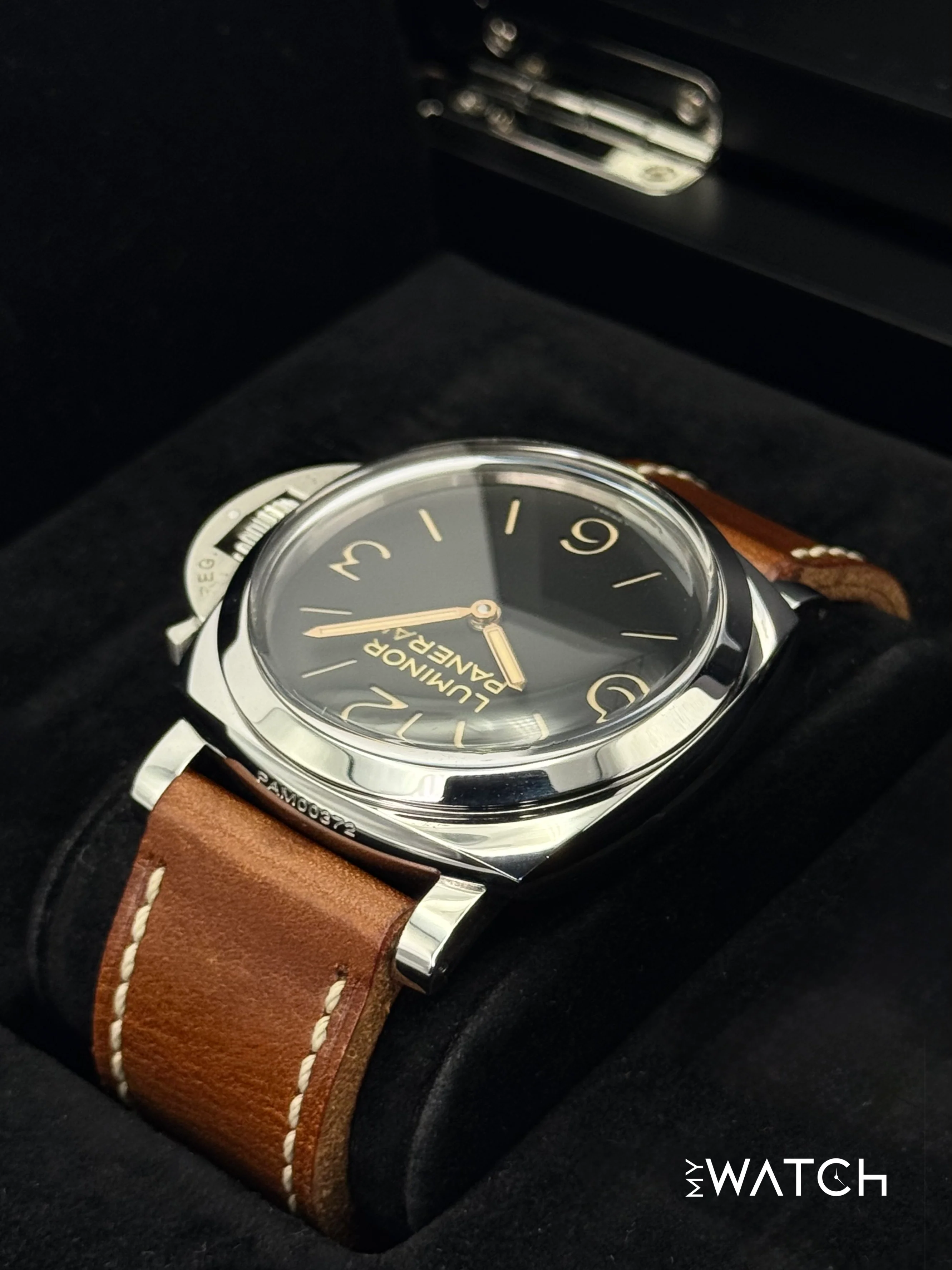 2012 Panerai Luminor 1950 3 Days 47mm PAM00372 Stainless Steel Black Dial - Image 7