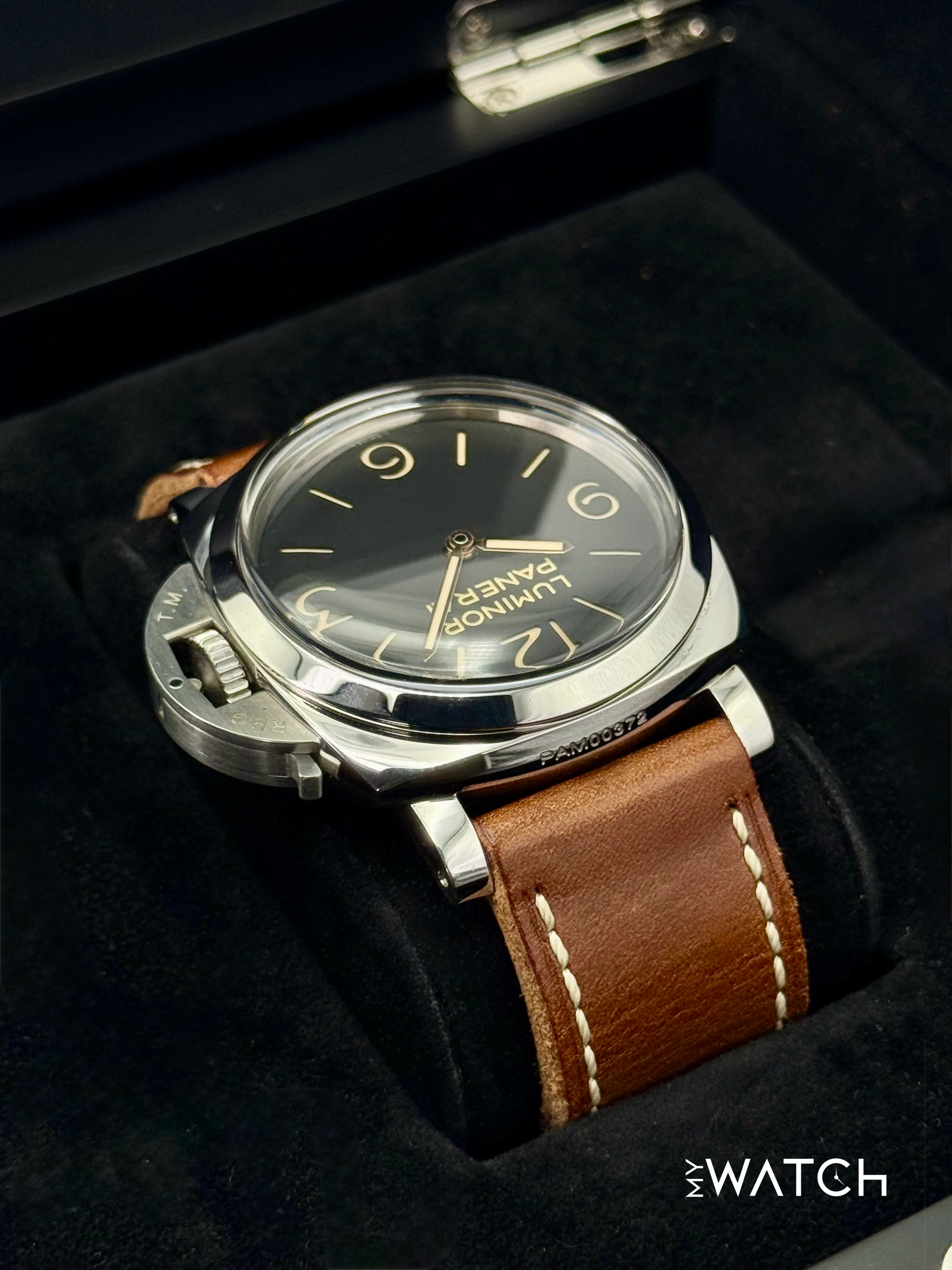 2012 Panerai Luminor 1950 3 Days 47mm PAM00372 Stainless Steel Black Dial - Image 8