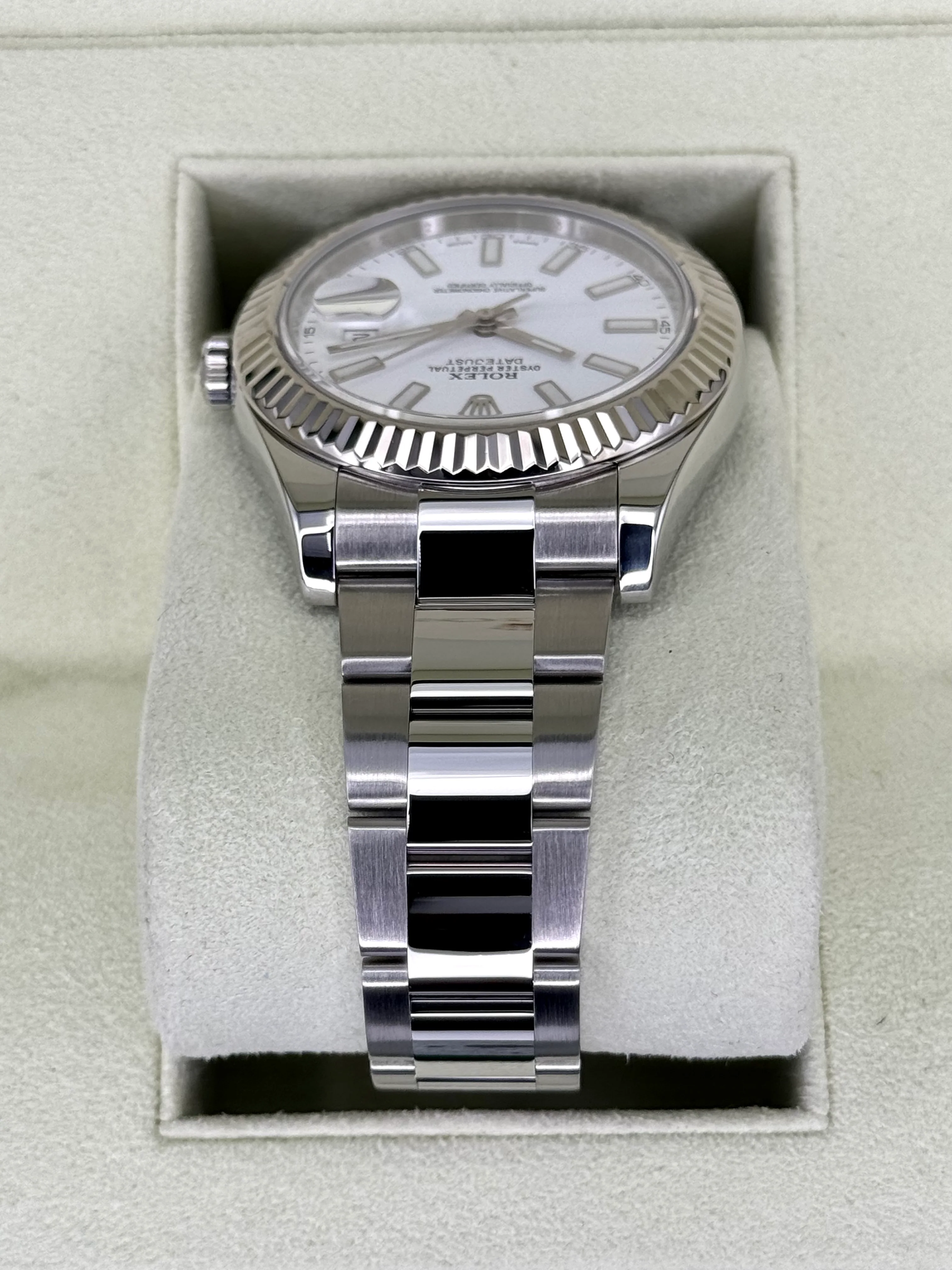 Rolex Datejust 41mm 116334 Stainless Steel Oyster White Dial - Image 3