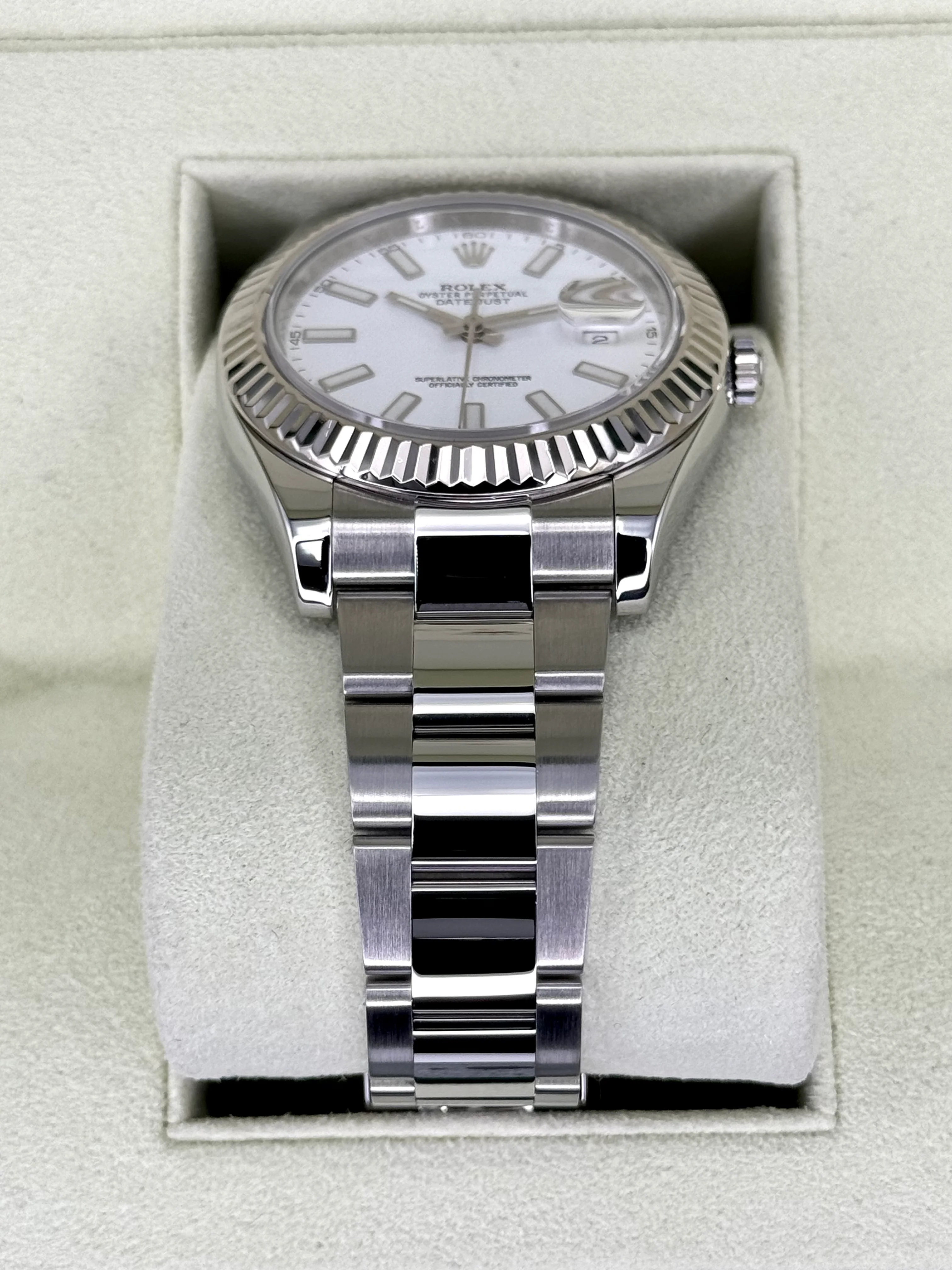 Rolex Datejust 41mm 116334 Stainless Steel Oyster White Dial - Image 4
