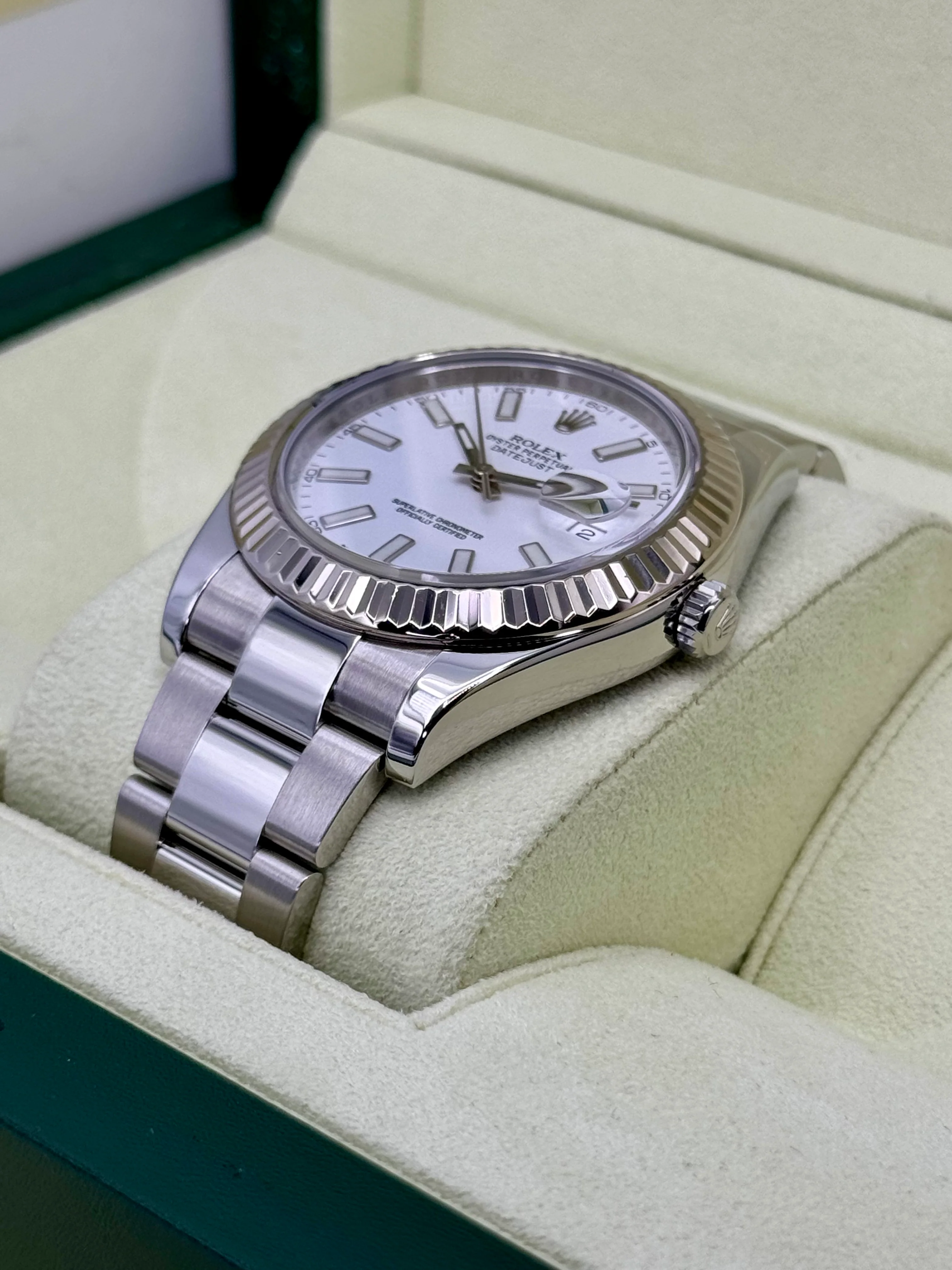 Rolex Datejust 41mm 116334 Stainless Steel Oyster White Dial - Image 5