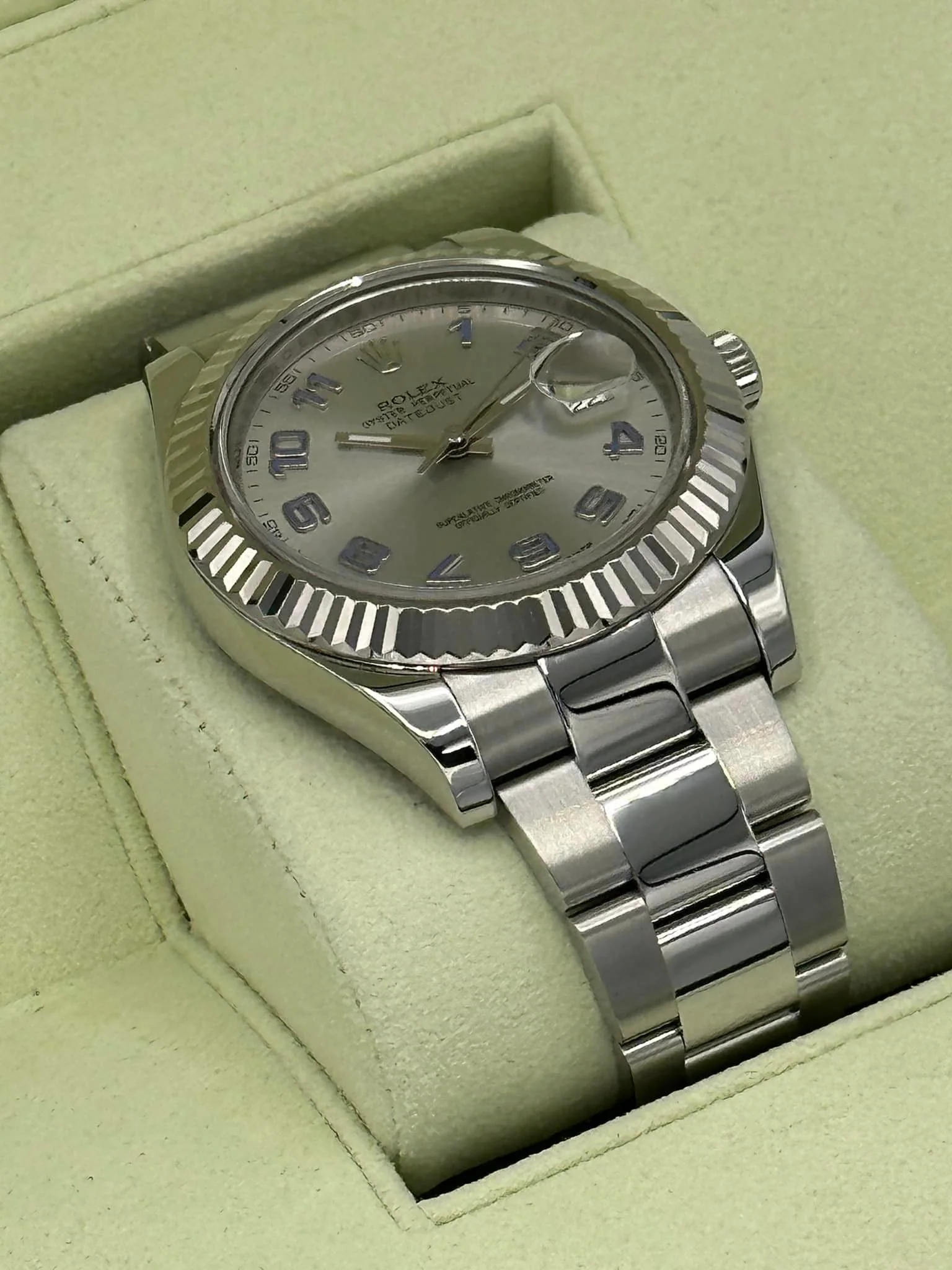 2012 Rolex Datejust II 41mm 116334 Oyster Silver Numerical Dial - Image 7