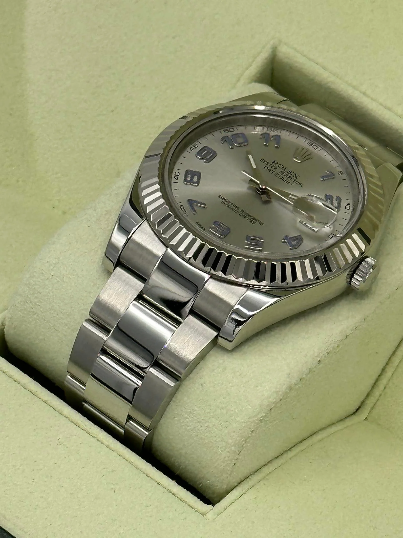2012 Rolex Datejust II 41mm 116334 Oyster Silver Numerical Dial - Image 8