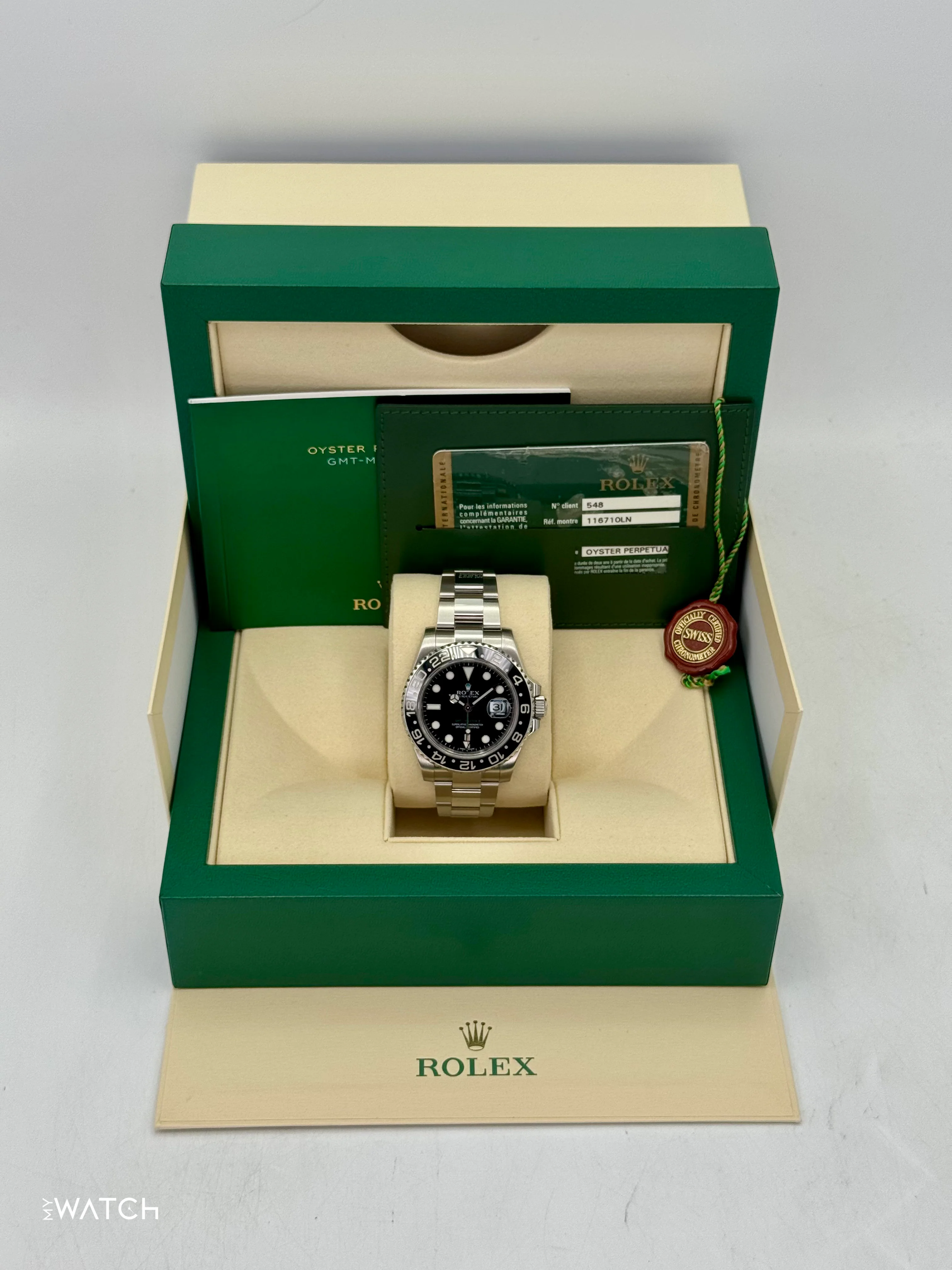 2012 Rolex GMT-Master II 40mm 116710LN Stainless Steel Black Dial - Image 9