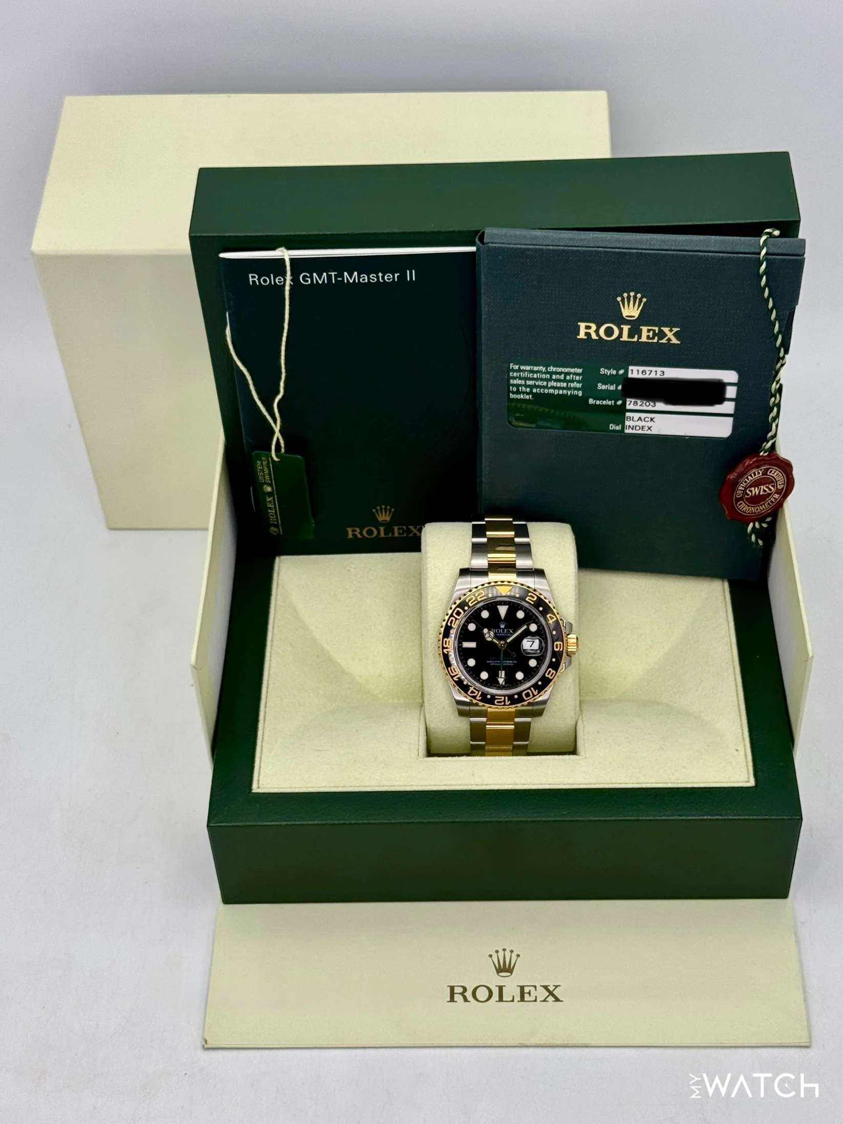 2012 Rolex GMT-Master II 40mm 116713LN Two-Tone Black Dial - Image 9