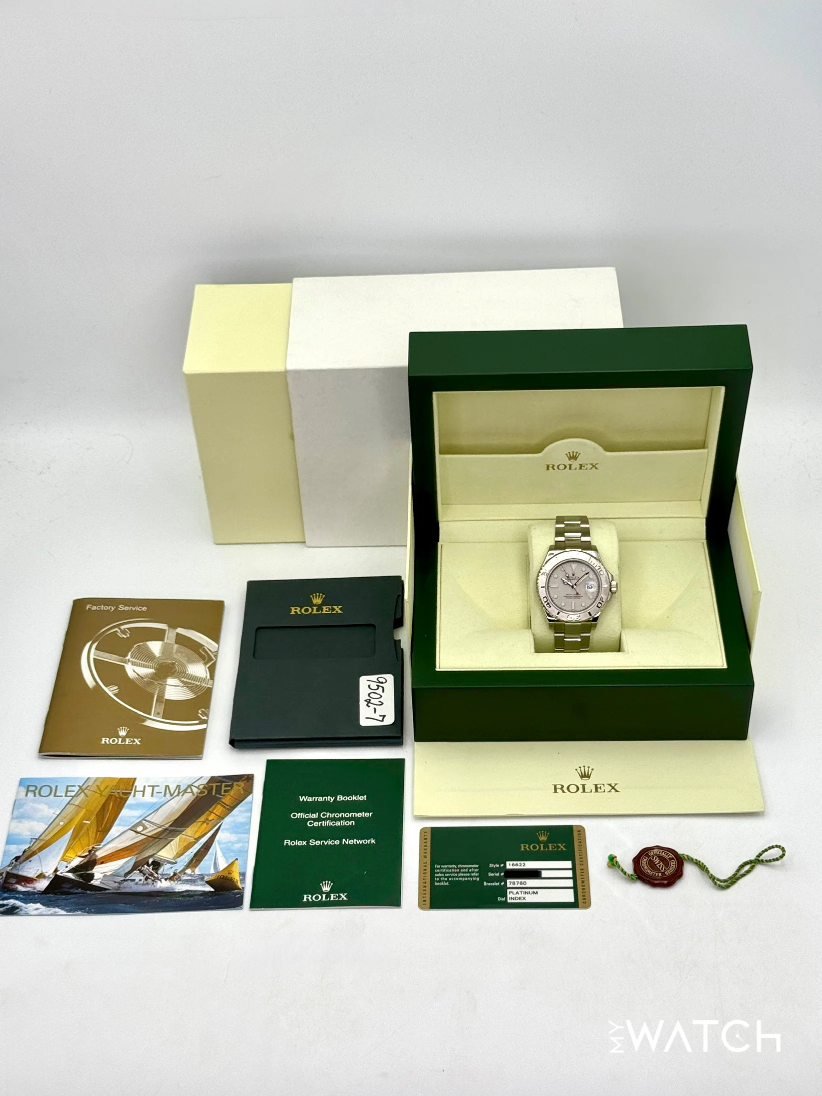 2012 Rolex Yacht-Master 40mm 16622 Platinum Bezel and Dial - Image 10