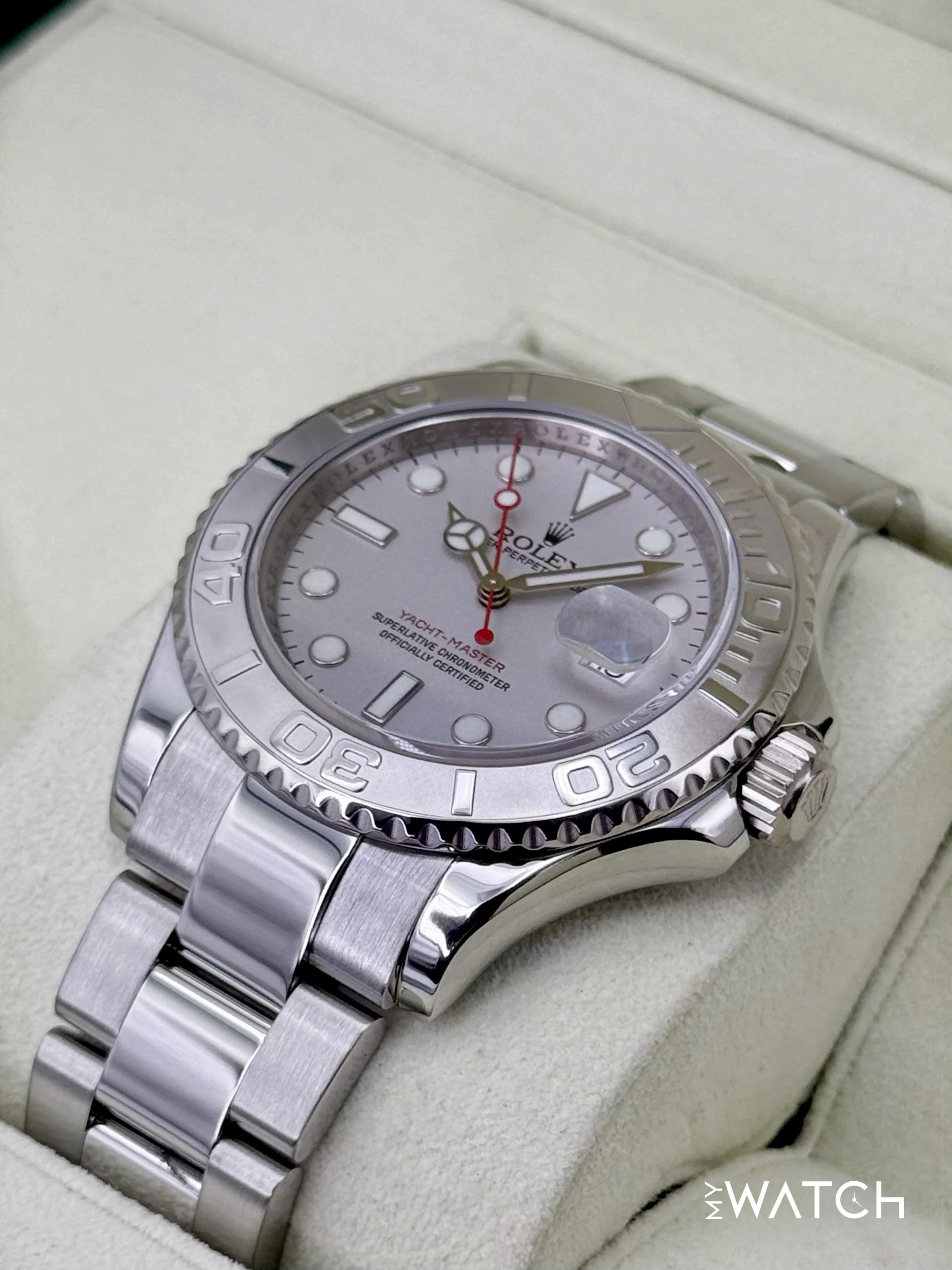 2012 Rolex Yacht-Master 40mm 16622 Platinum Bezel and Dial - Image 5