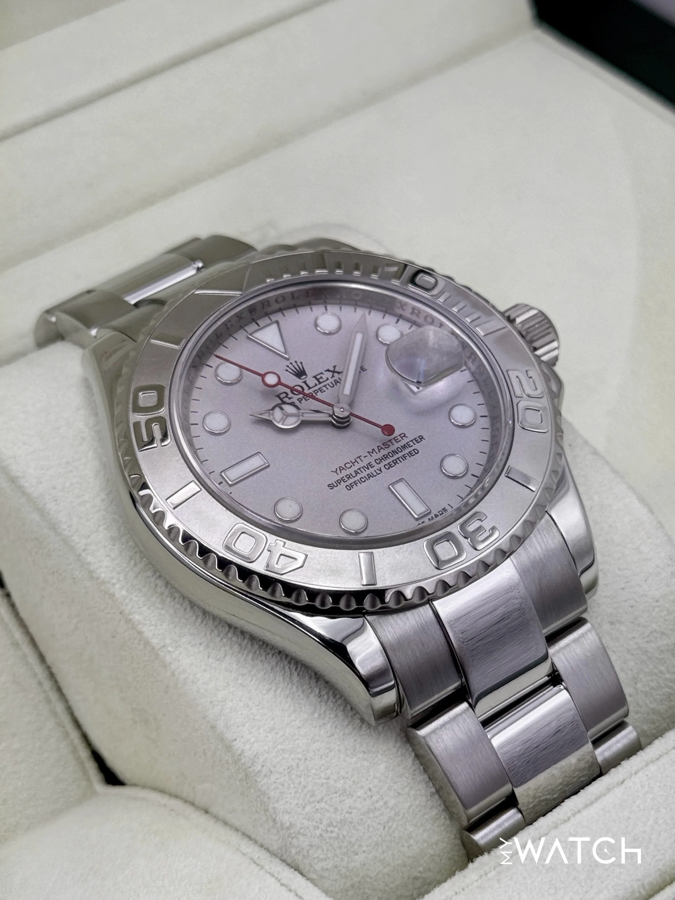 2012 Rolex Yacht-Master 40mm 16622 Platinum Bezel and Dial - Image 6