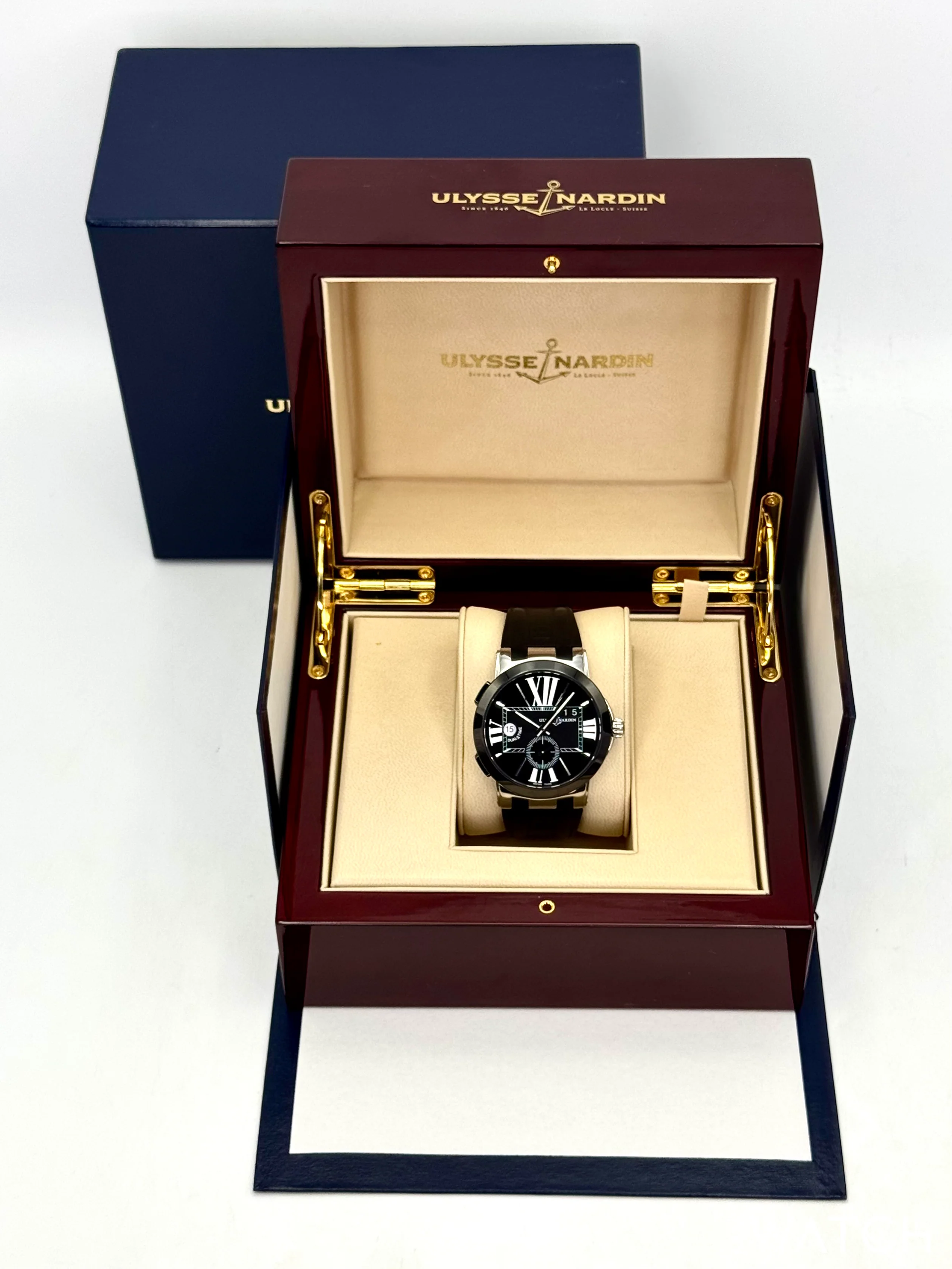 2012 Ulysse Nardin Executive Dual Time 43mm 243-00 Stainless Steel Black Dial - Image 10