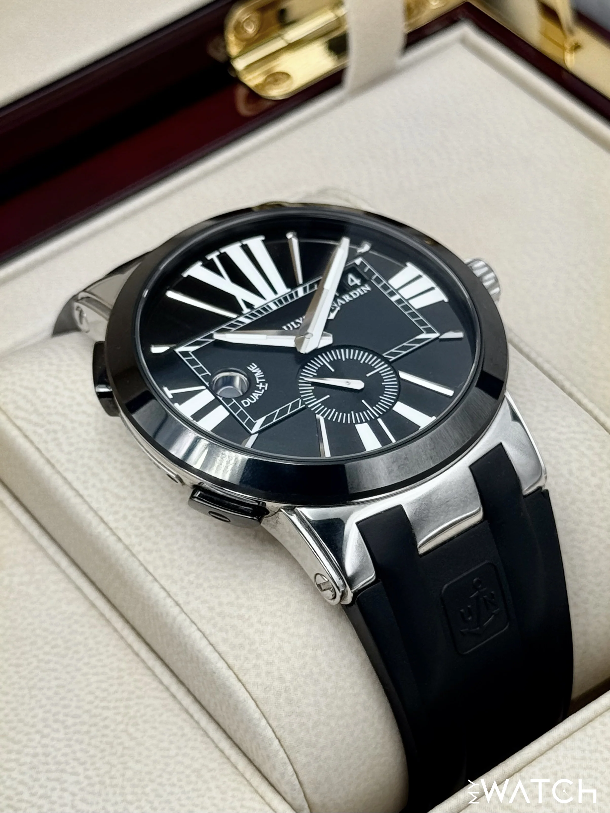 2012 Ulysse Nardin Executive Dual Time 43mm 243-00 Stainless Steel Black Dial - Image 6