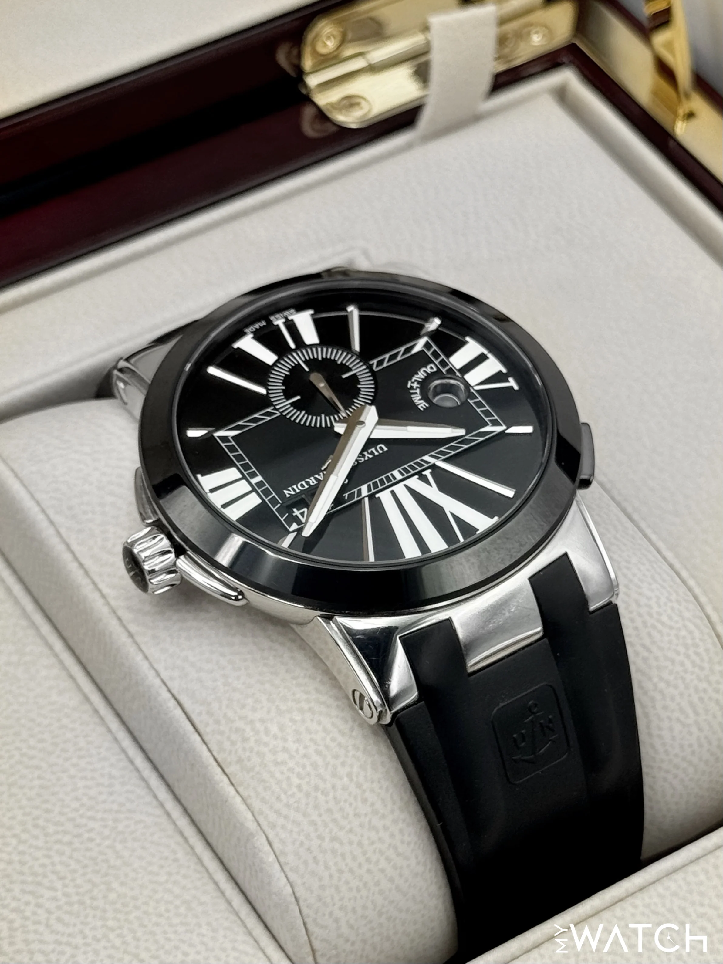 2012 Ulysse Nardin Executive Dual Time 43mm 243-00 Stainless Steel Black Dial - Image 8
