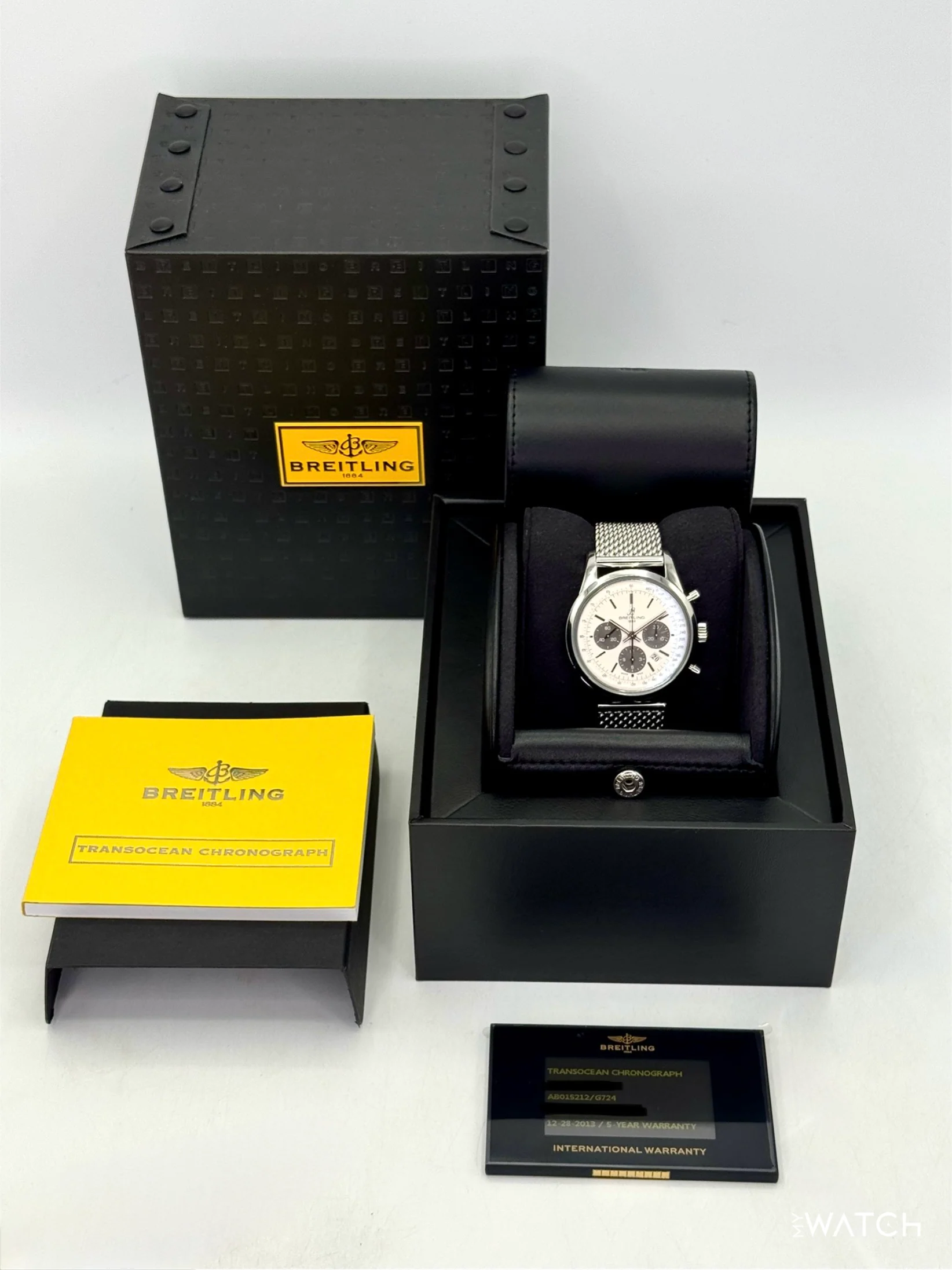 2013 Breitling Transocean Chronograph 43mm AB015212 Stainless Steel Silver Dial - Image 10