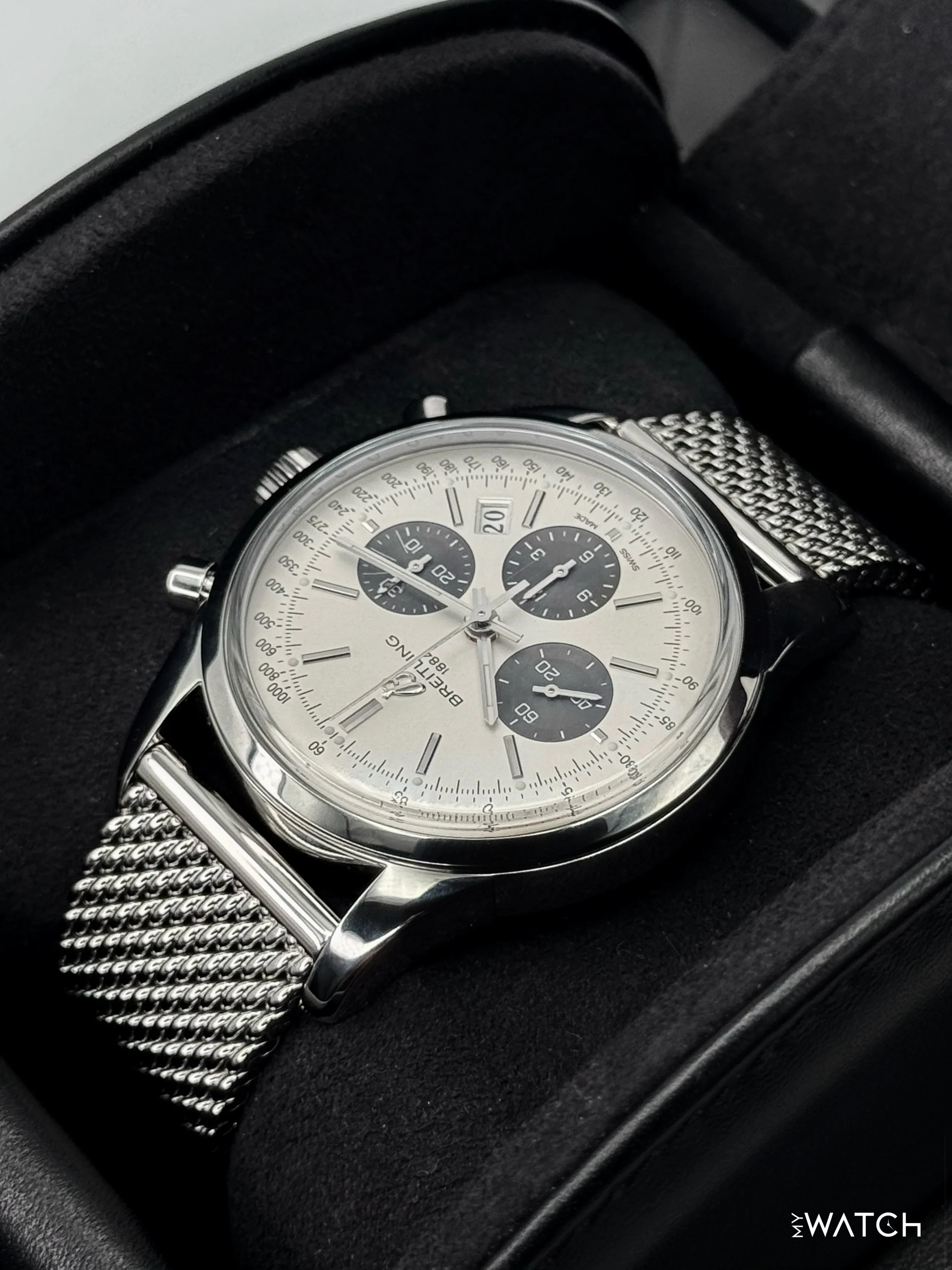 2013 Breitling Transocean Chronograph 43mm AB015212 Stainless Steel Silver Dial - Image 7
