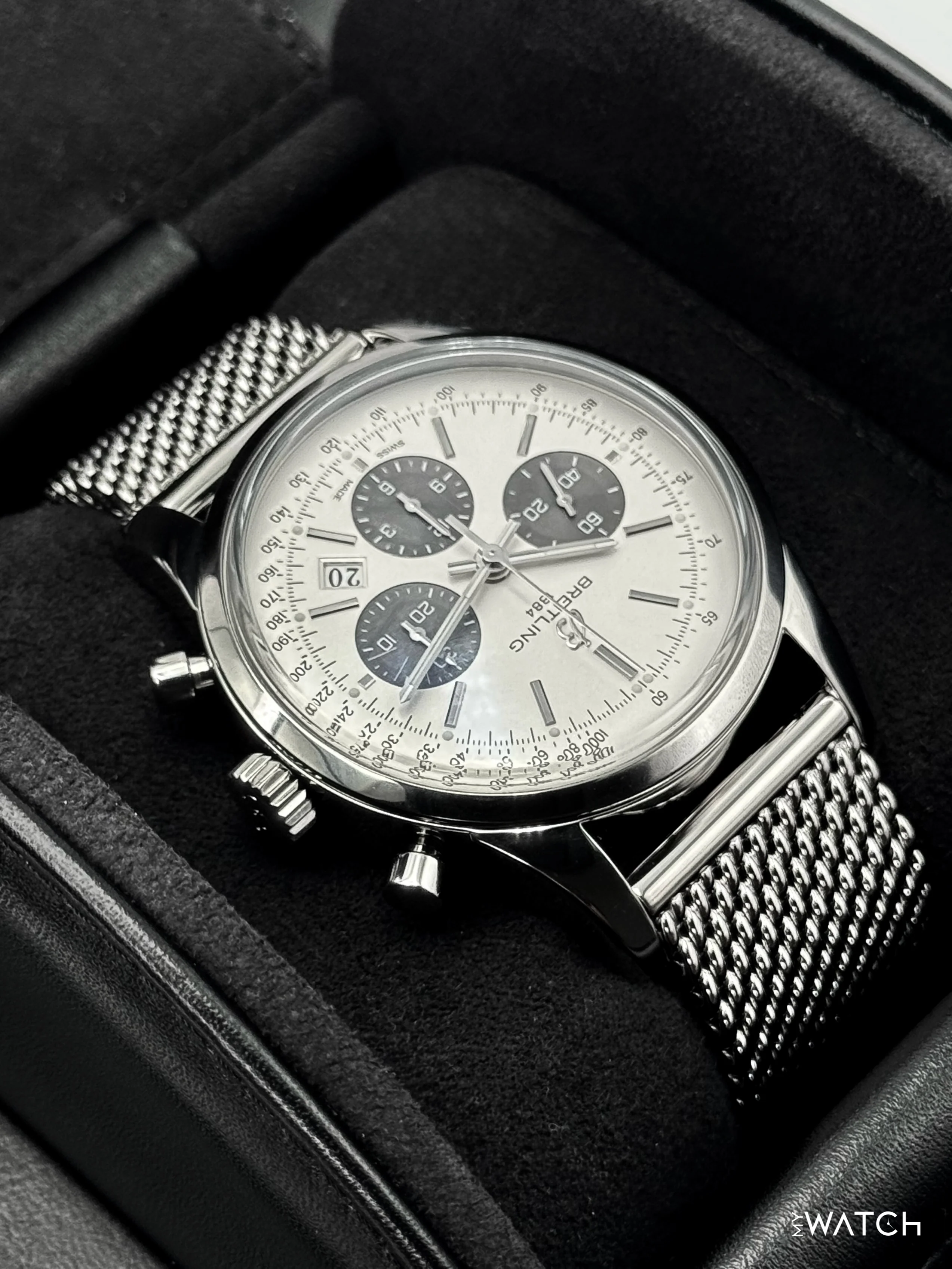 2013 Breitling Transocean Chronograph 43mm AB015212 Stainless Steel Silver Dial - Image 8