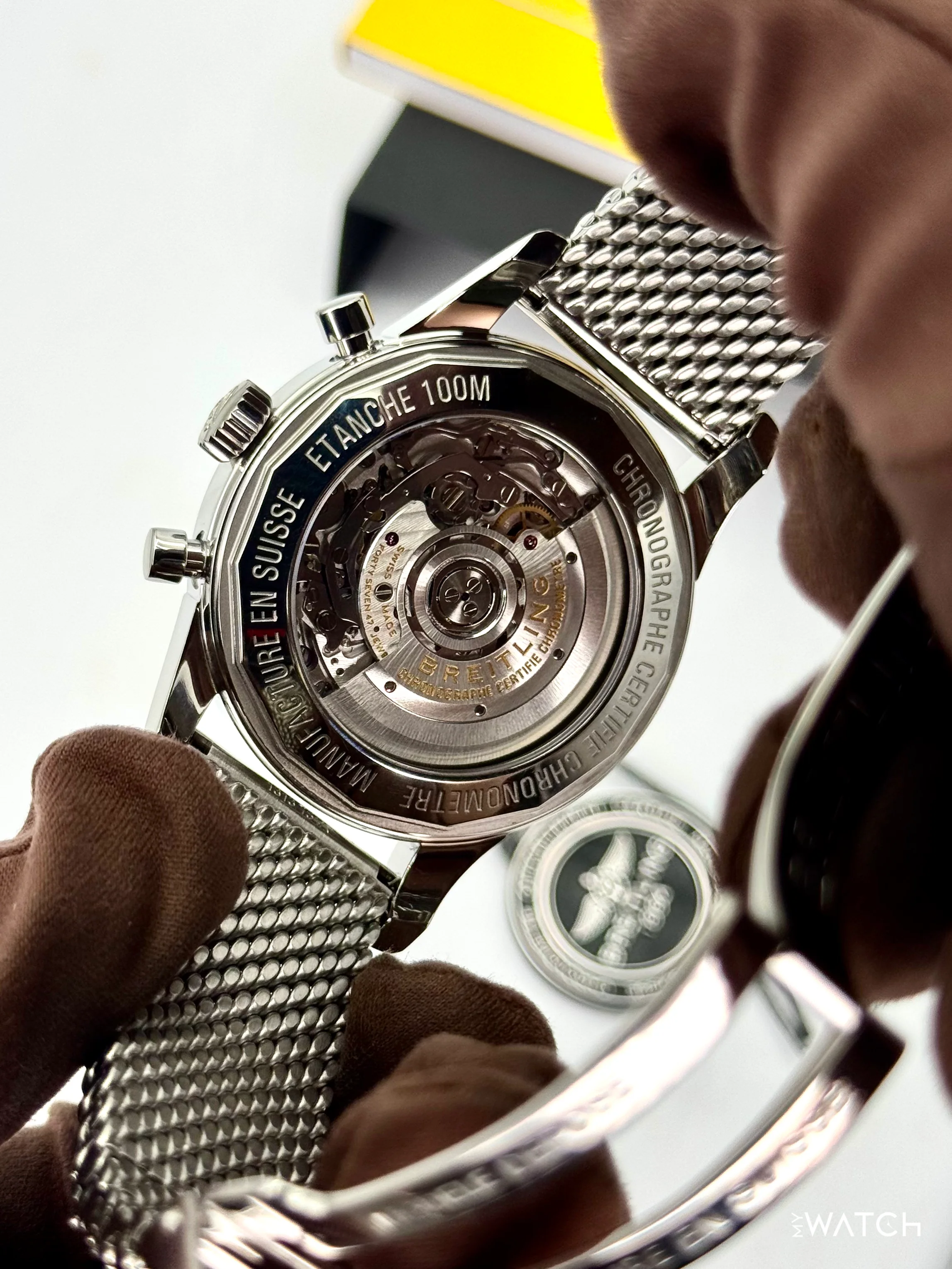 2013 Breitling Transocean Chronograph 43mm AB015212 Stainless Steel Silver Dial - Image 9