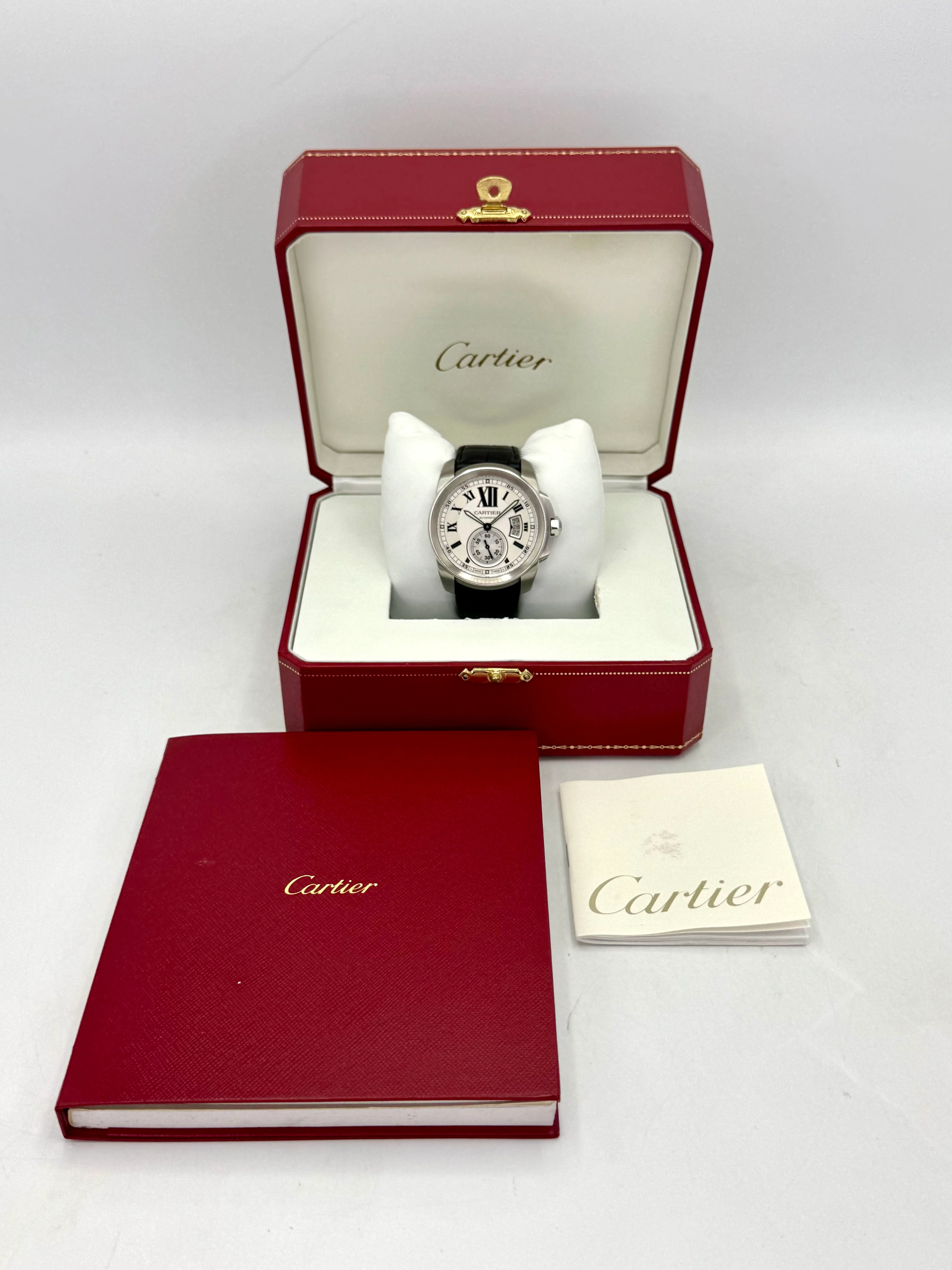 2013 Cartier Calibre De Cartier 42mm W7100037 Stainless Steel Silver Dial - Image 10