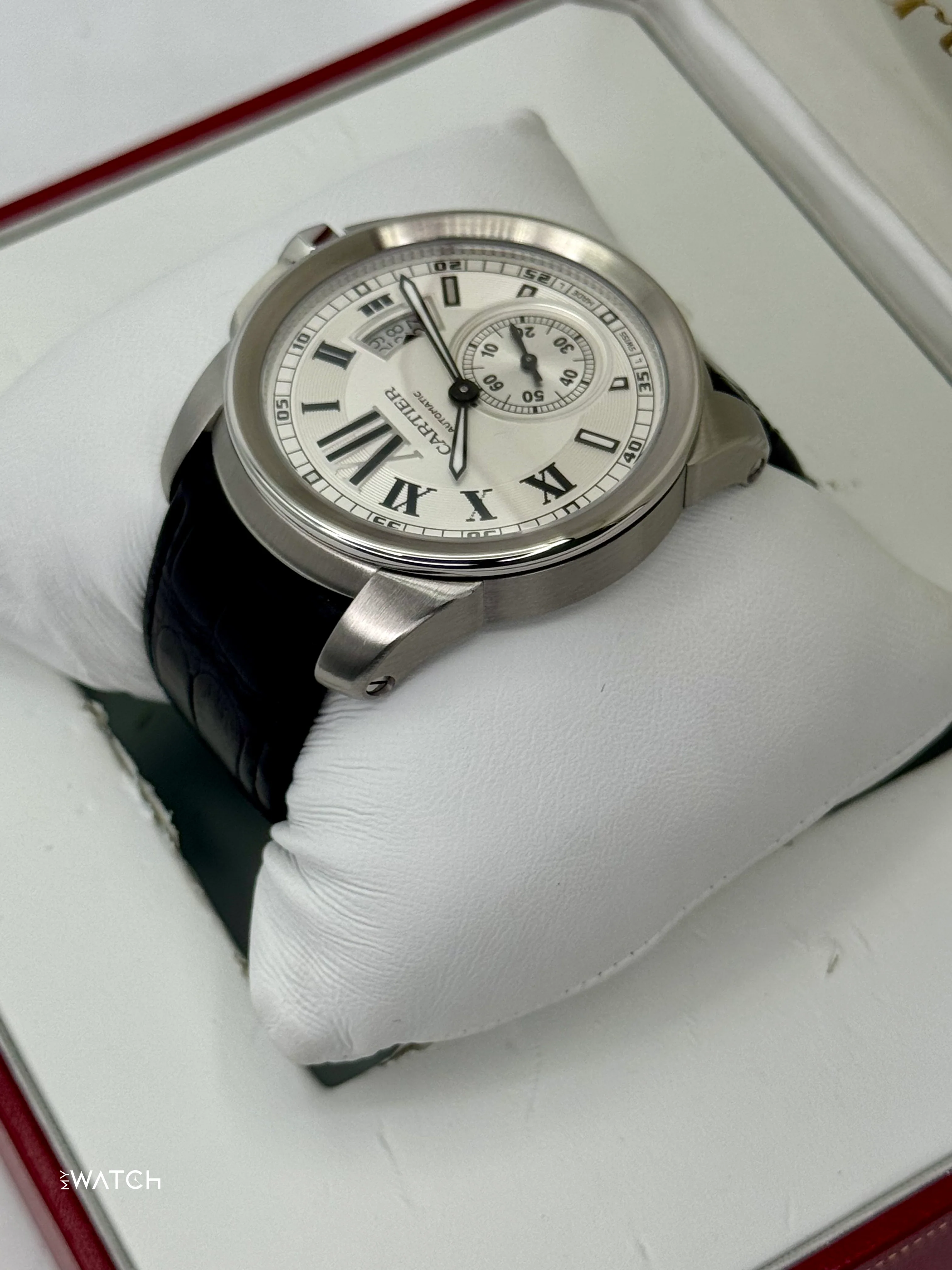 2013 Cartier Calibre De Cartier 42mm W7100037 Stainless Steel Silver Dial - Image 7
