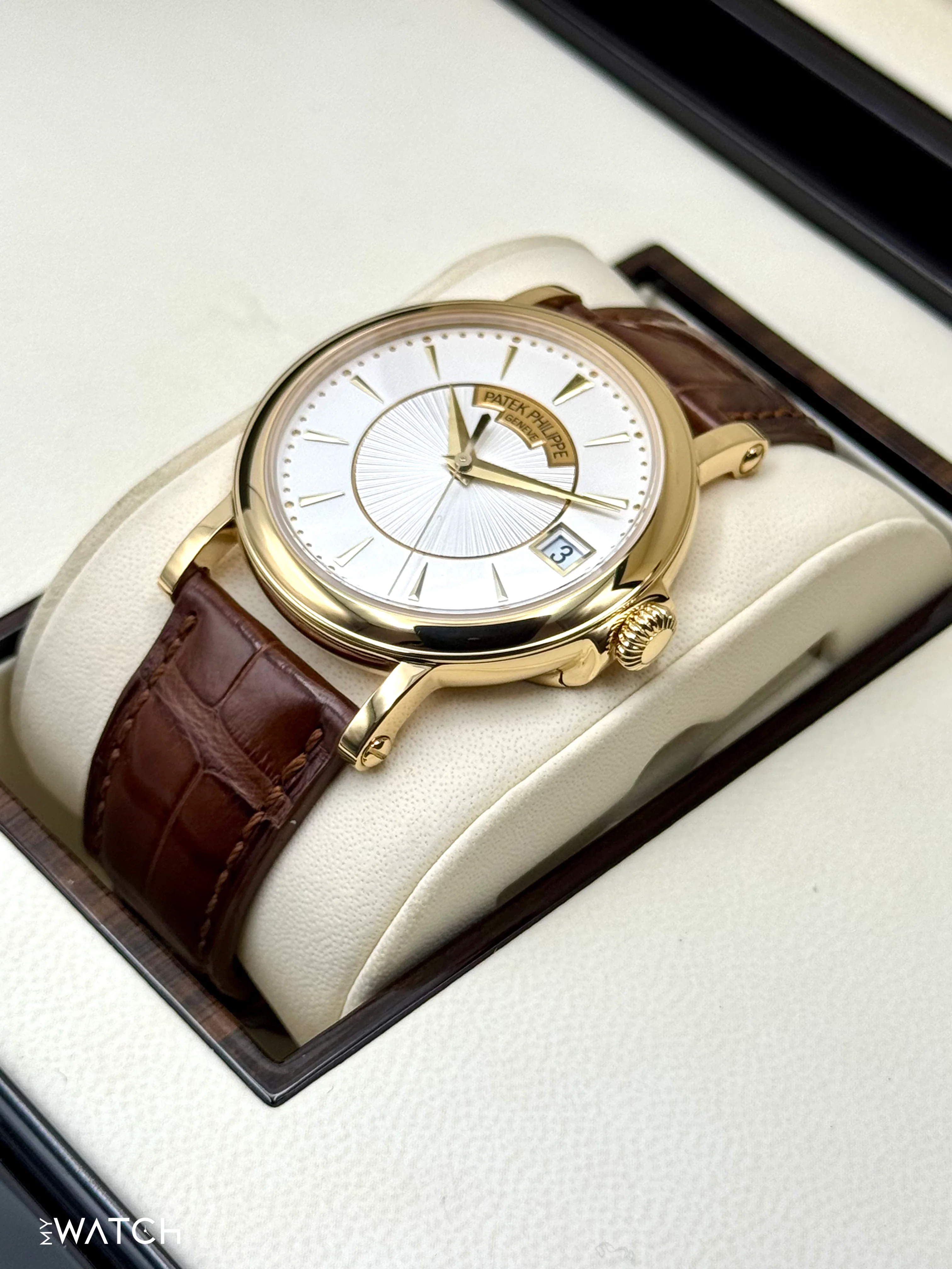 2013 Patek Philippe Calatrava 38mm 5153J Yellow Gold Silver Dial - Image 5