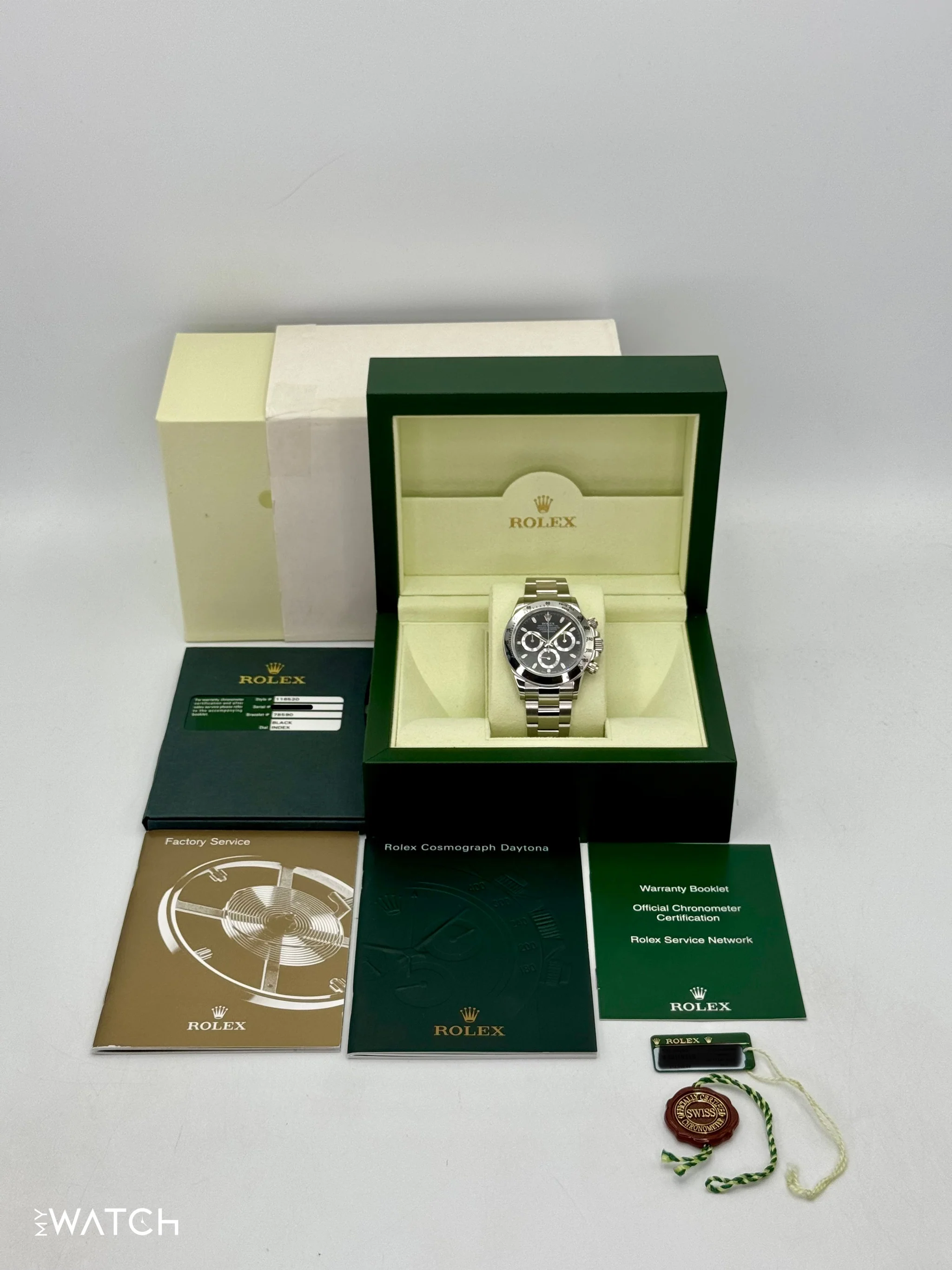 2013 Rolex Daytona 40mm 116520 Stainless Steel Black Dial - Image 10