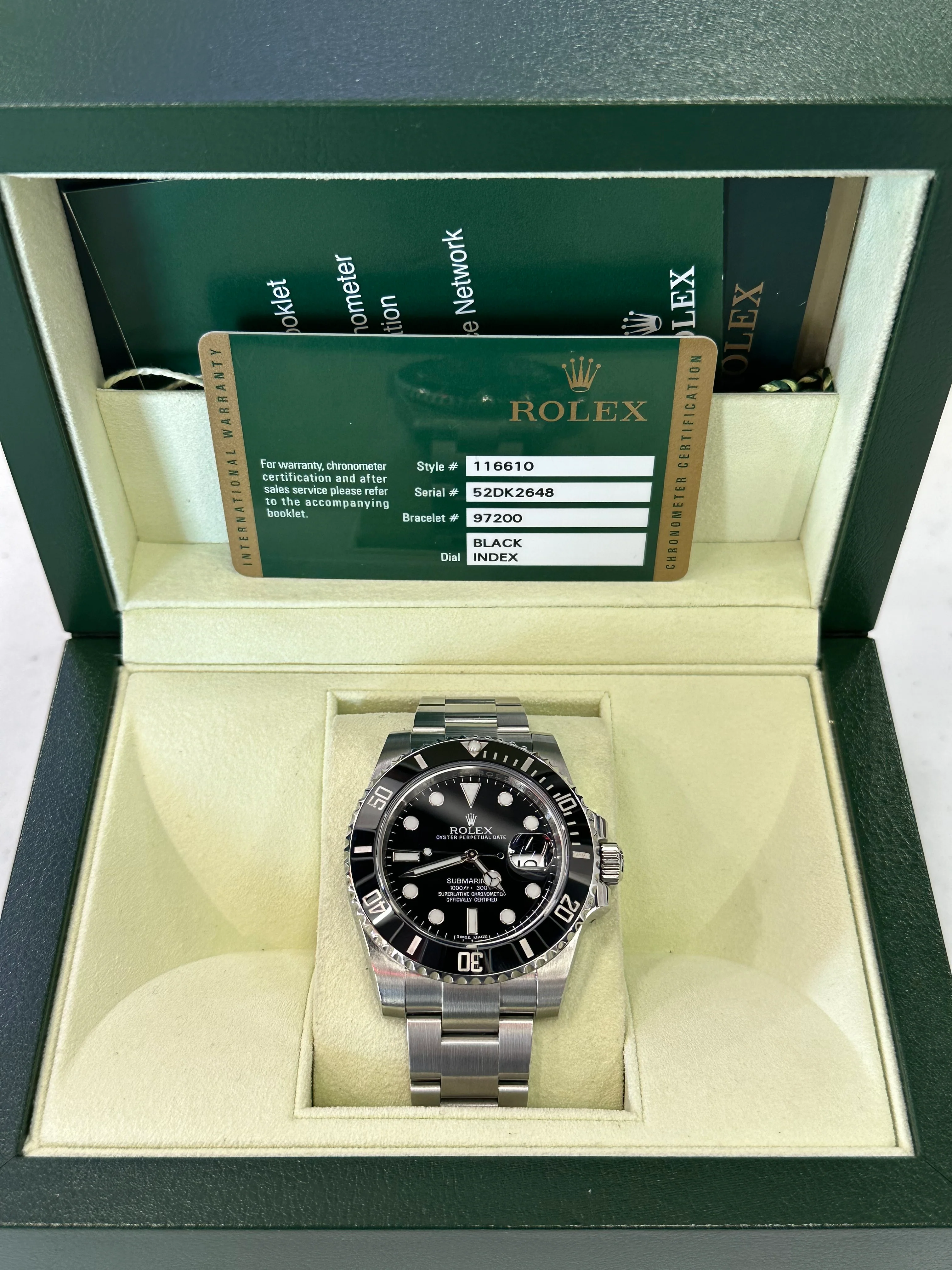 2013 Rolex Submariner Date 40mm 116610 Oyster Black Dial - Image 3