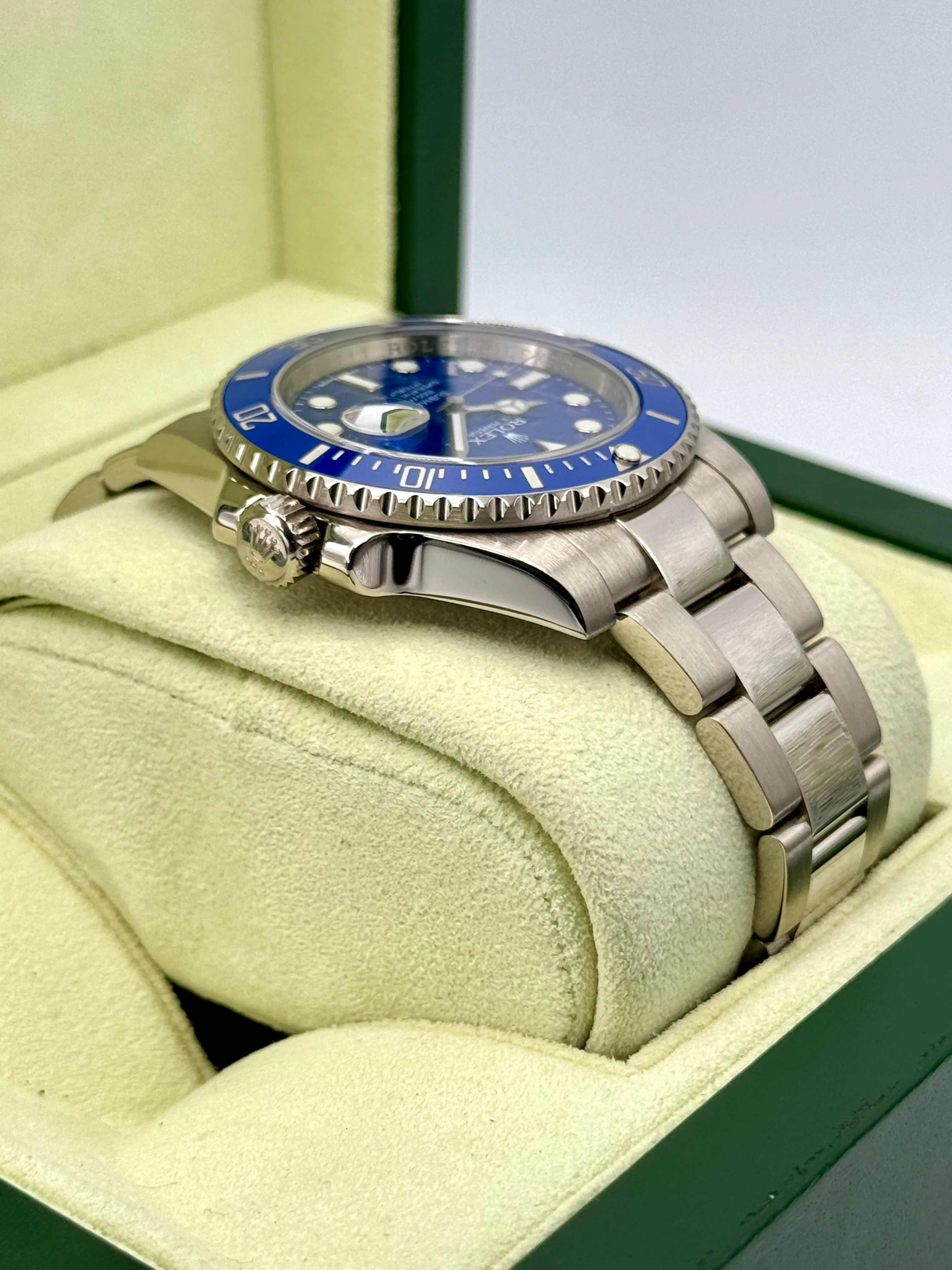 2013 Rolex Submariner "Smurf" 40mm 116619LB White Gold Blue Dial - Image 8