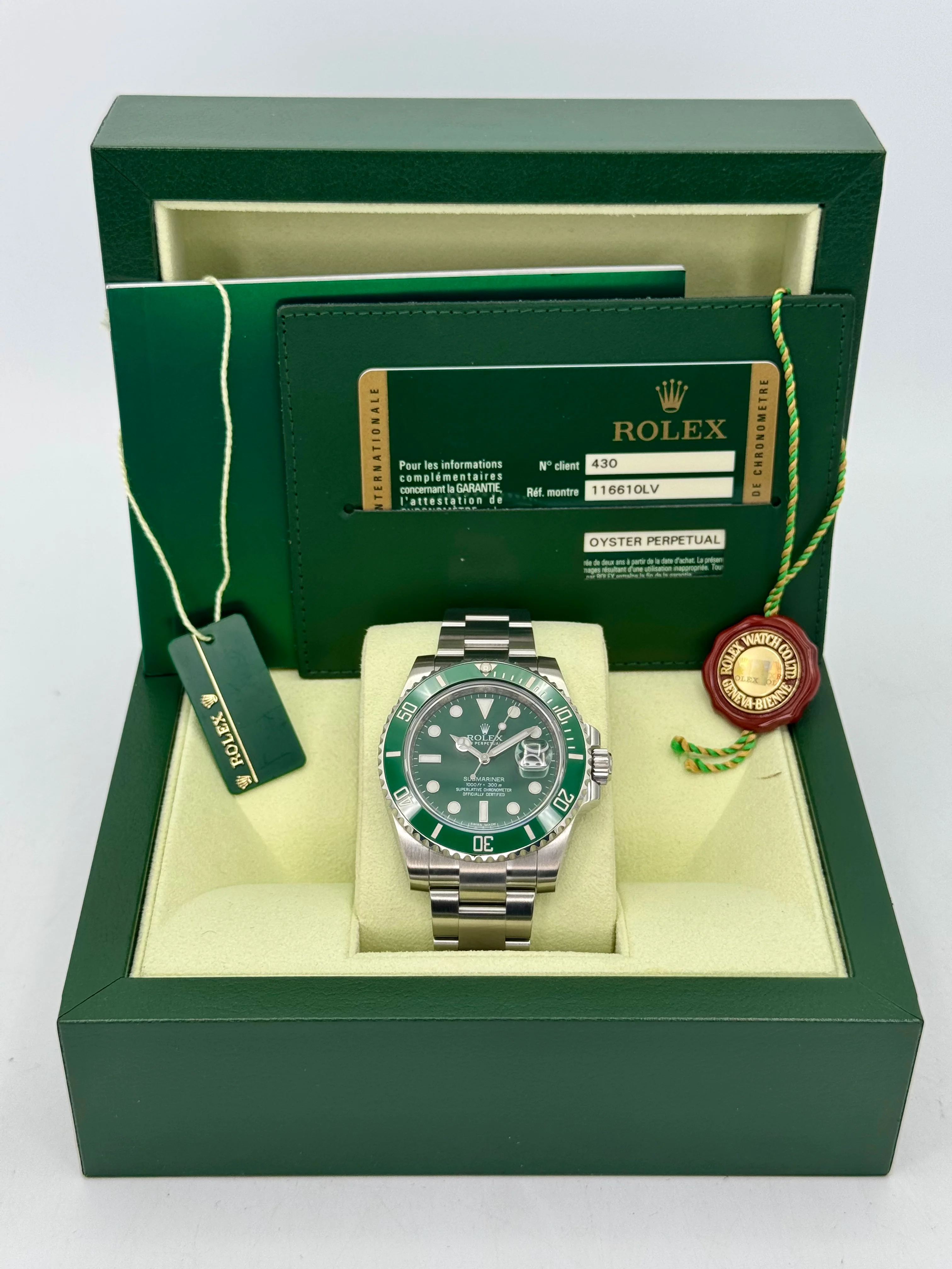 2013 Rolex Submariner "Hulk" 40mm 116610LV Green Dial - Image 9