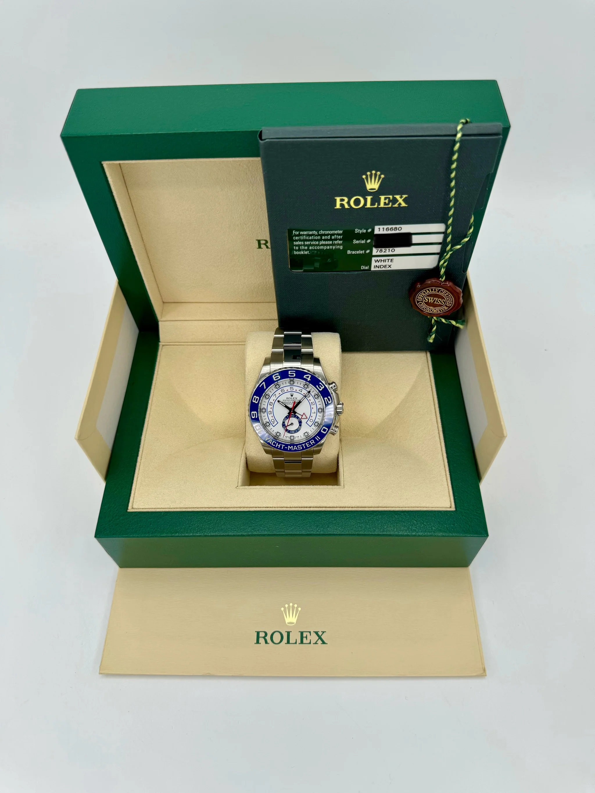 2013 Rolex Yacht-Master II 44mm 116680 Stainless Steel White Dial - Image 11