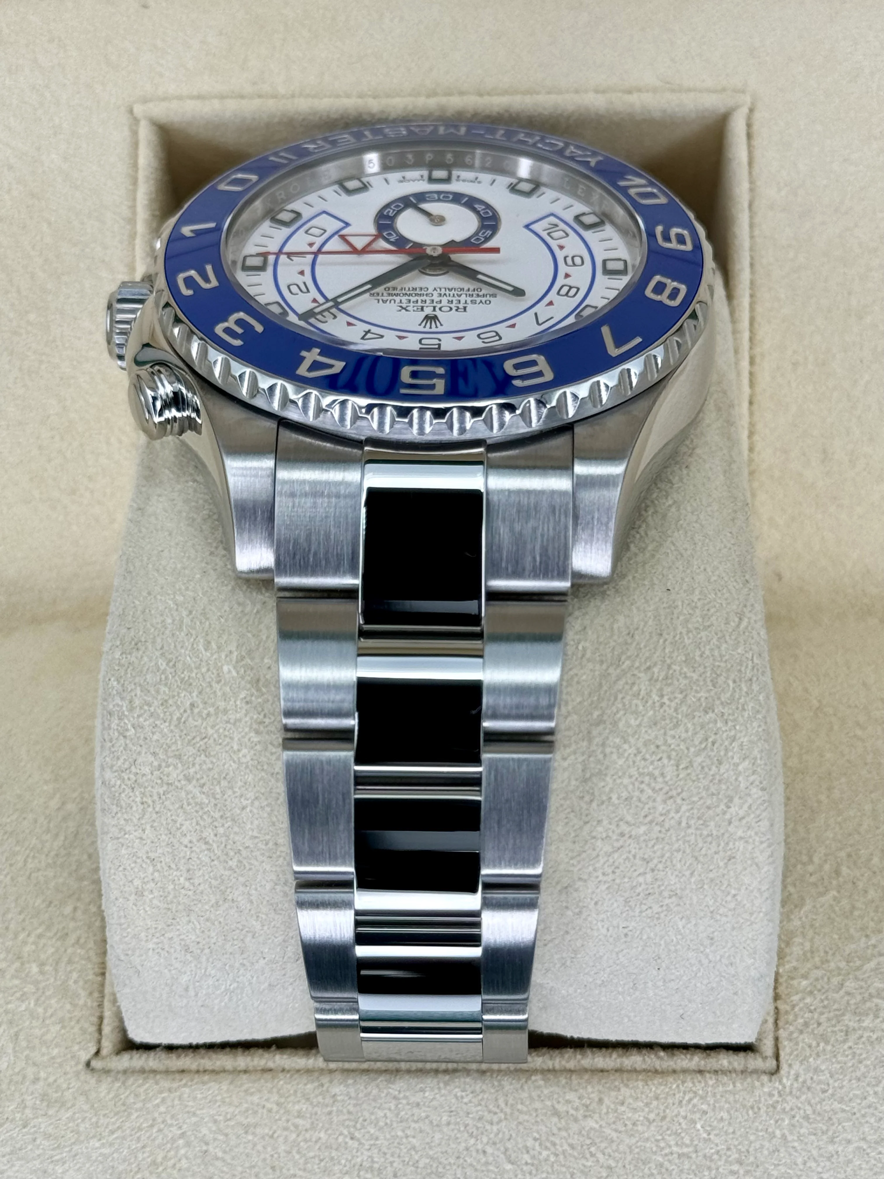 2013 Rolex Yacht-Master II 44mm 116680 Stainless Steel White Dial - Image 4