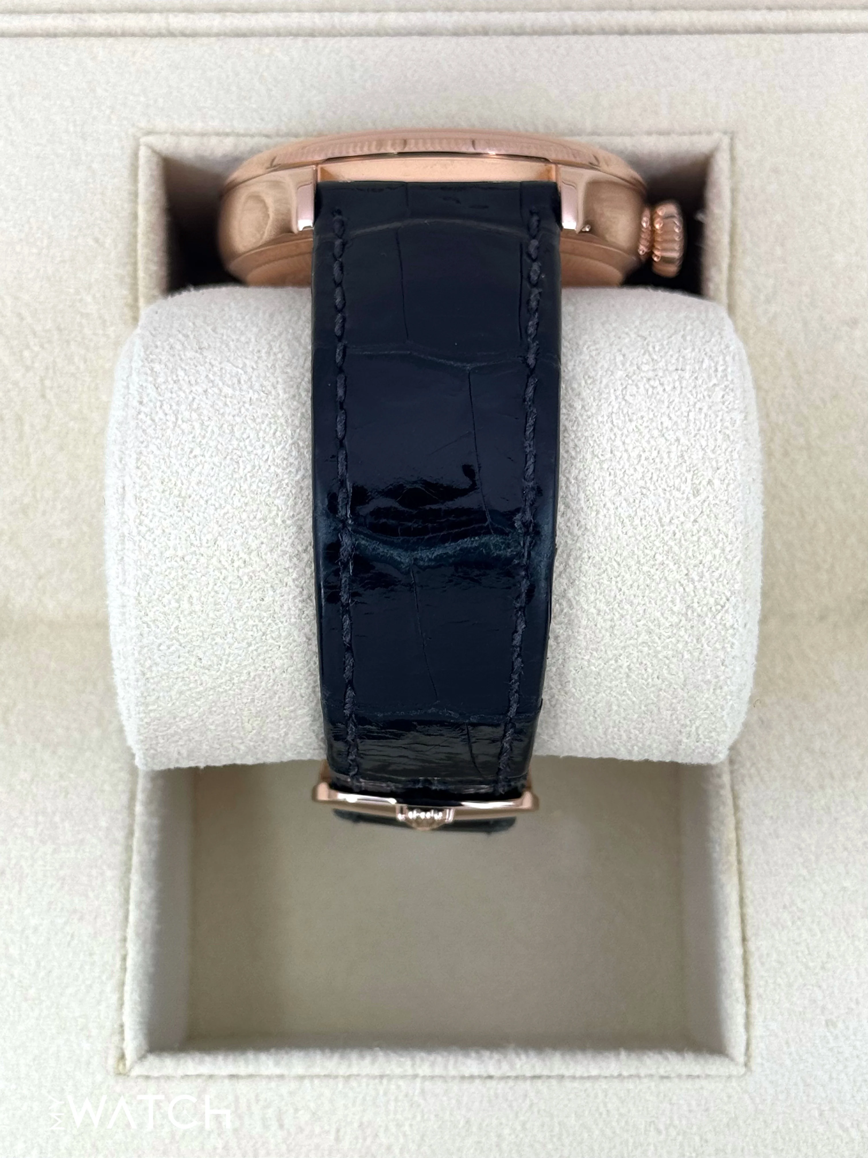 2014 Rolex Cellini Date 39mm 50515 Rose Gold Black Guilloche Dial - Image 3