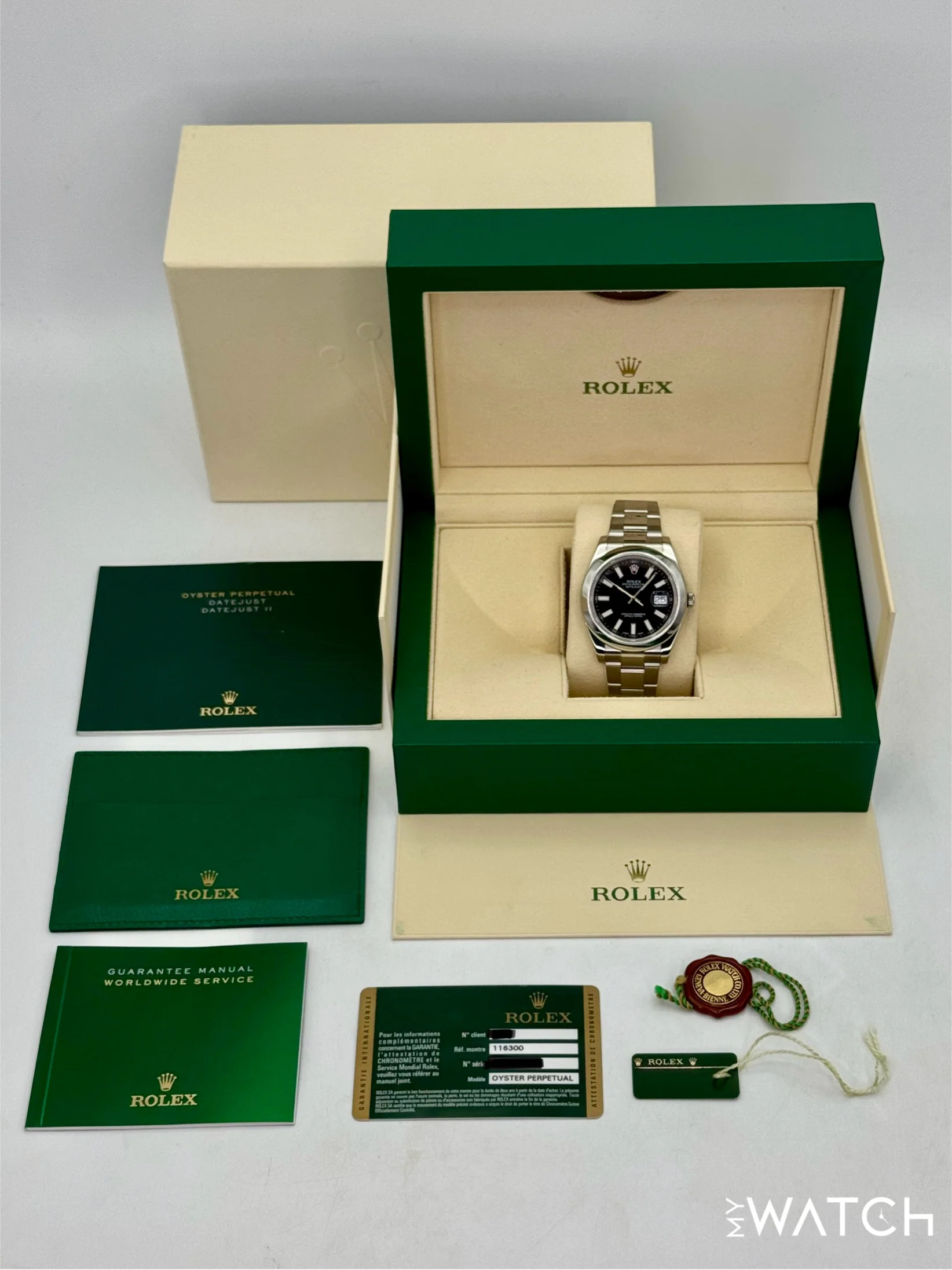 2014 Rolex Datejust II 41mm 116300 Stainless Steel Oyster Black Dial - Image 10