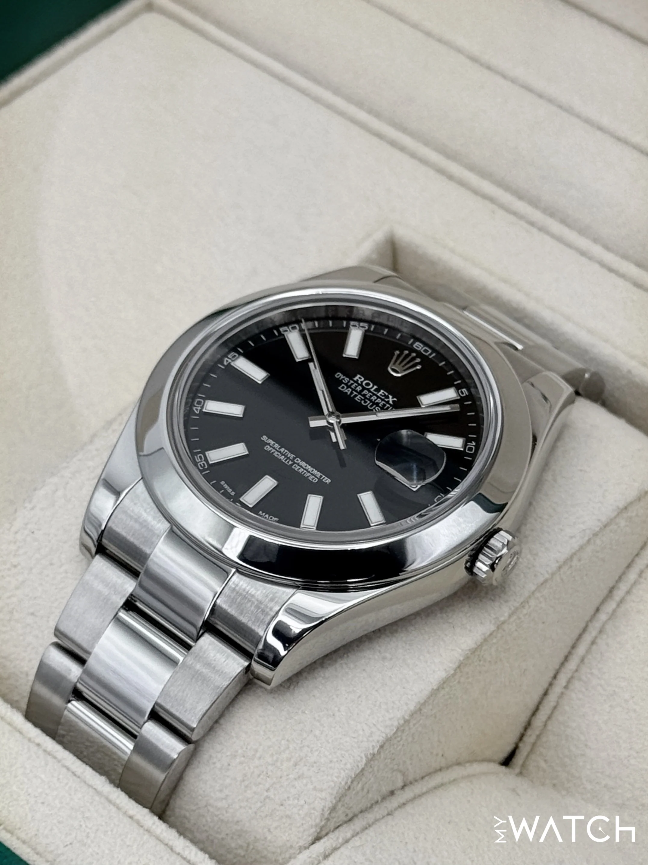2014 Rolex Datejust II 41mm 116300 Stainless Steel Oyster Black Dial - Image 5