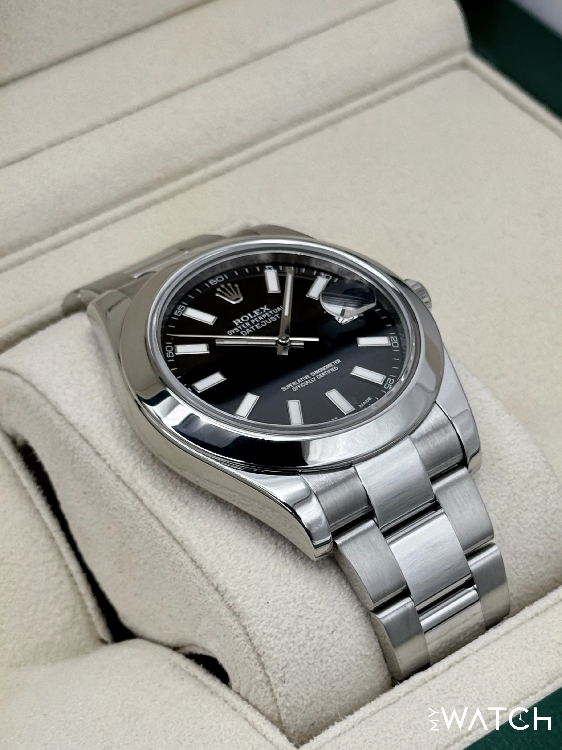 2014 Rolex Datejust II 41mm 116300 Stainless Steel Oyster Black Dial - Image 6
