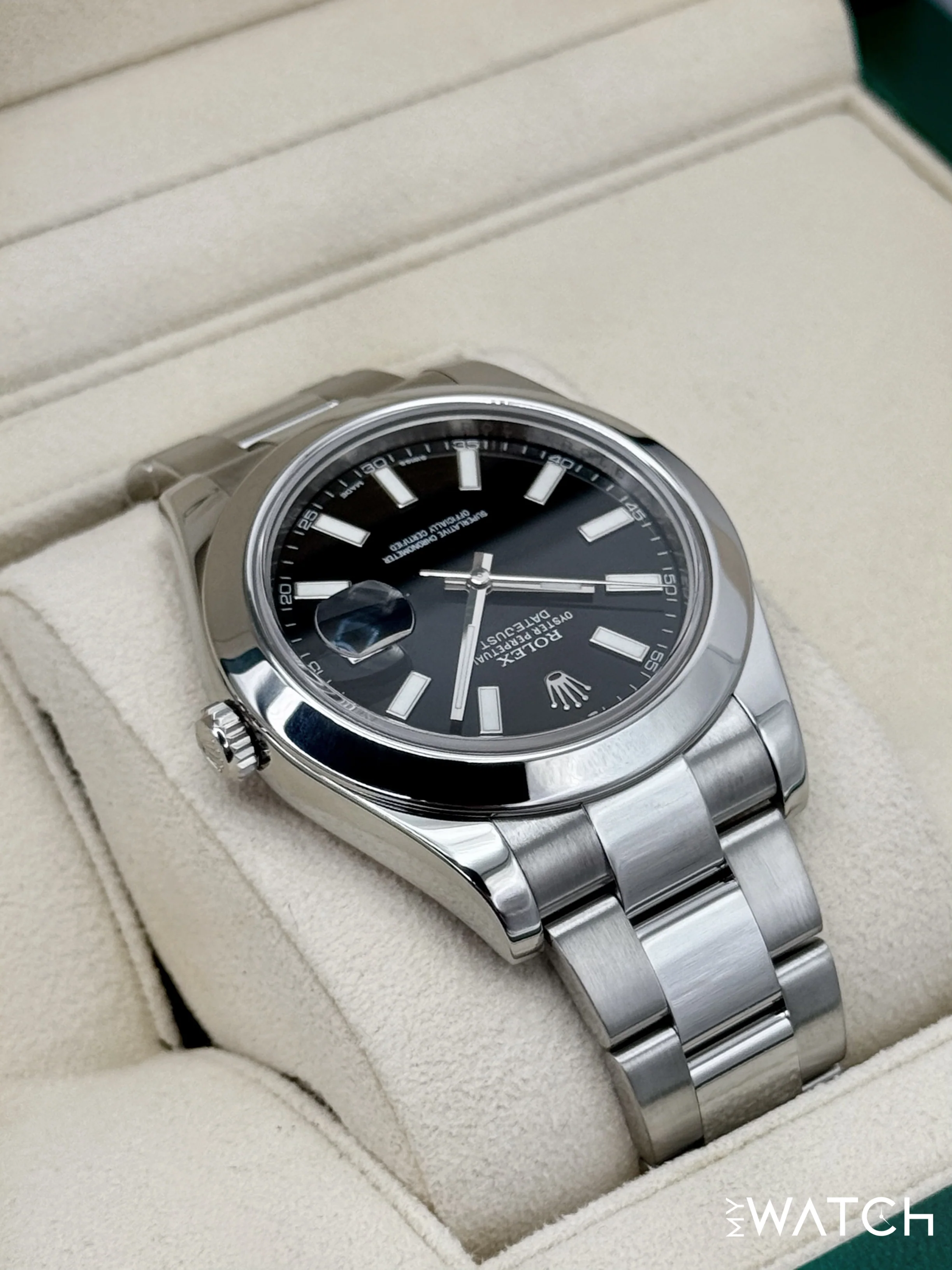 2014 Rolex Datejust II 41mm 116300 Stainless Steel Oyster Black Dial - Image 8