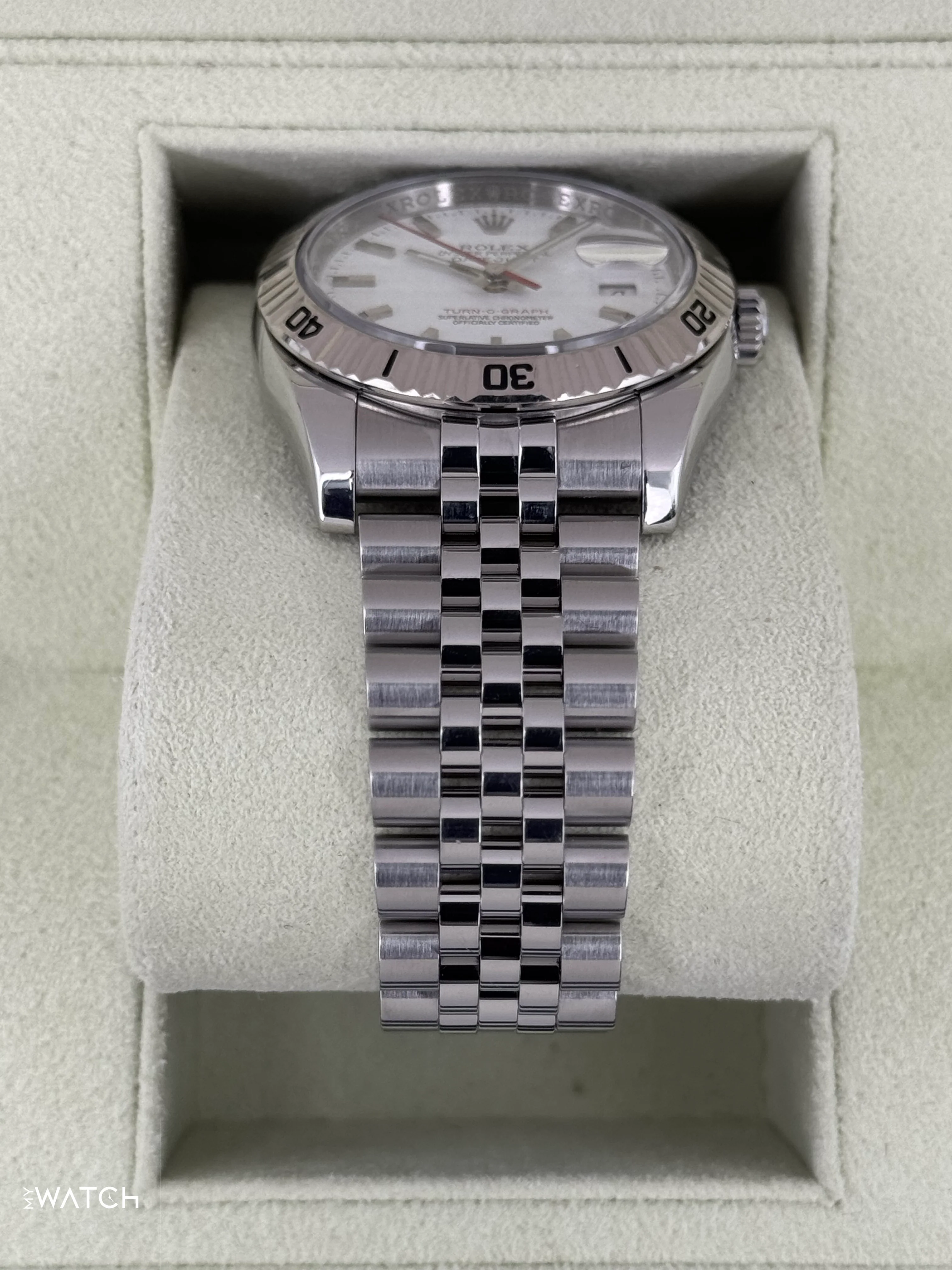 2014 Rolex Datejust Turn-O-Graph 36mm 116264 Jubilee White Dial - Image 3