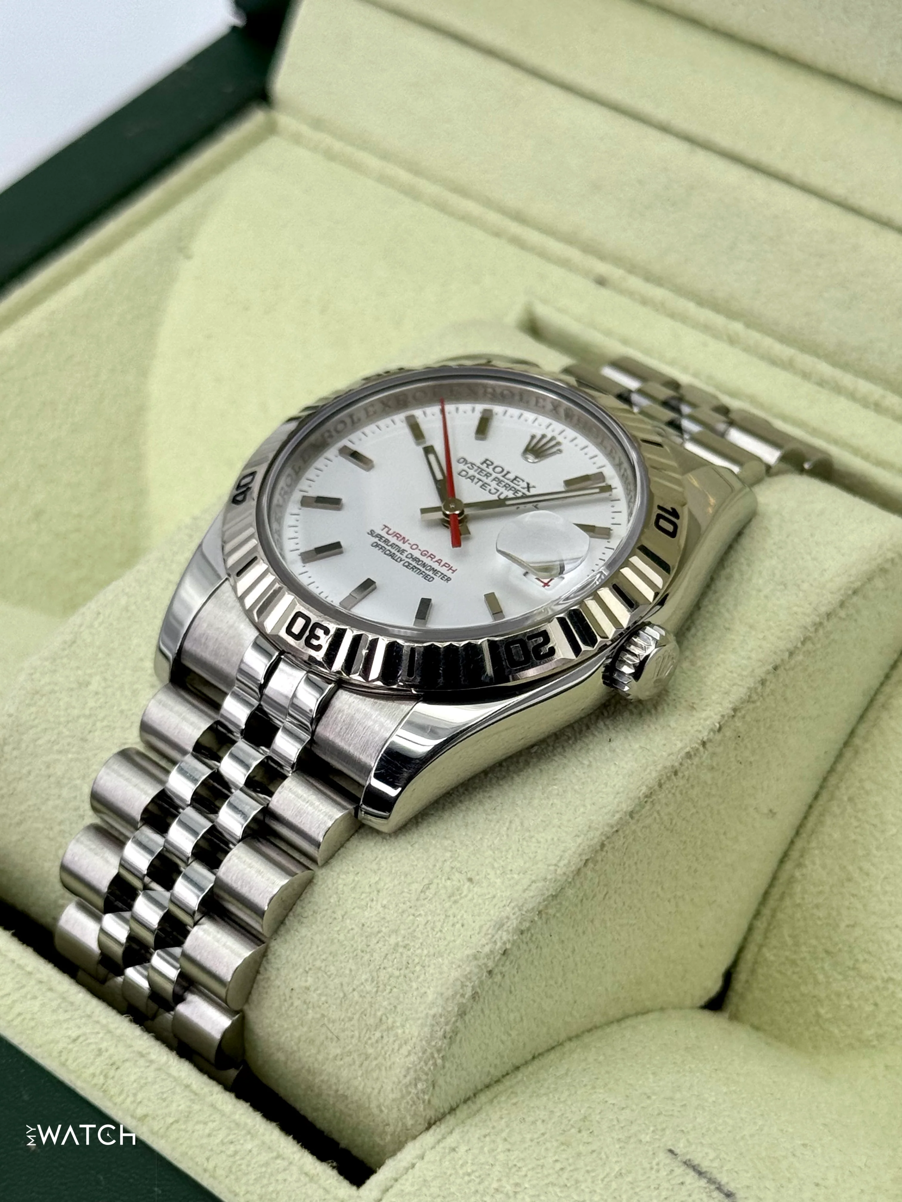 2014 Rolex Datejust Turn-O-Graph 36mm 116264 Jubilee White Dial - Image 5