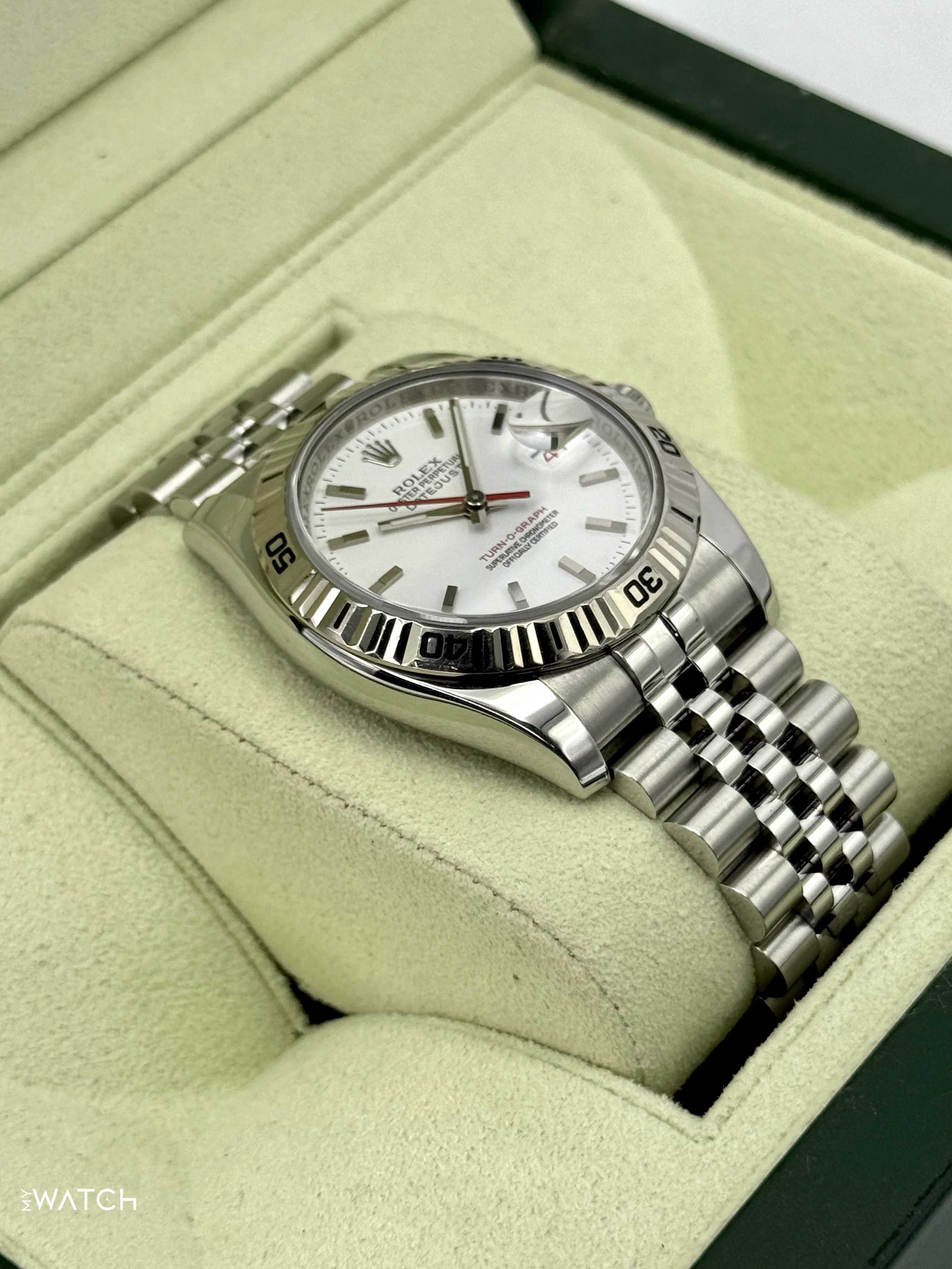 2014 Rolex Datejust Turn-O-Graph 36mm 116264 Jubilee White Dial - Image 6