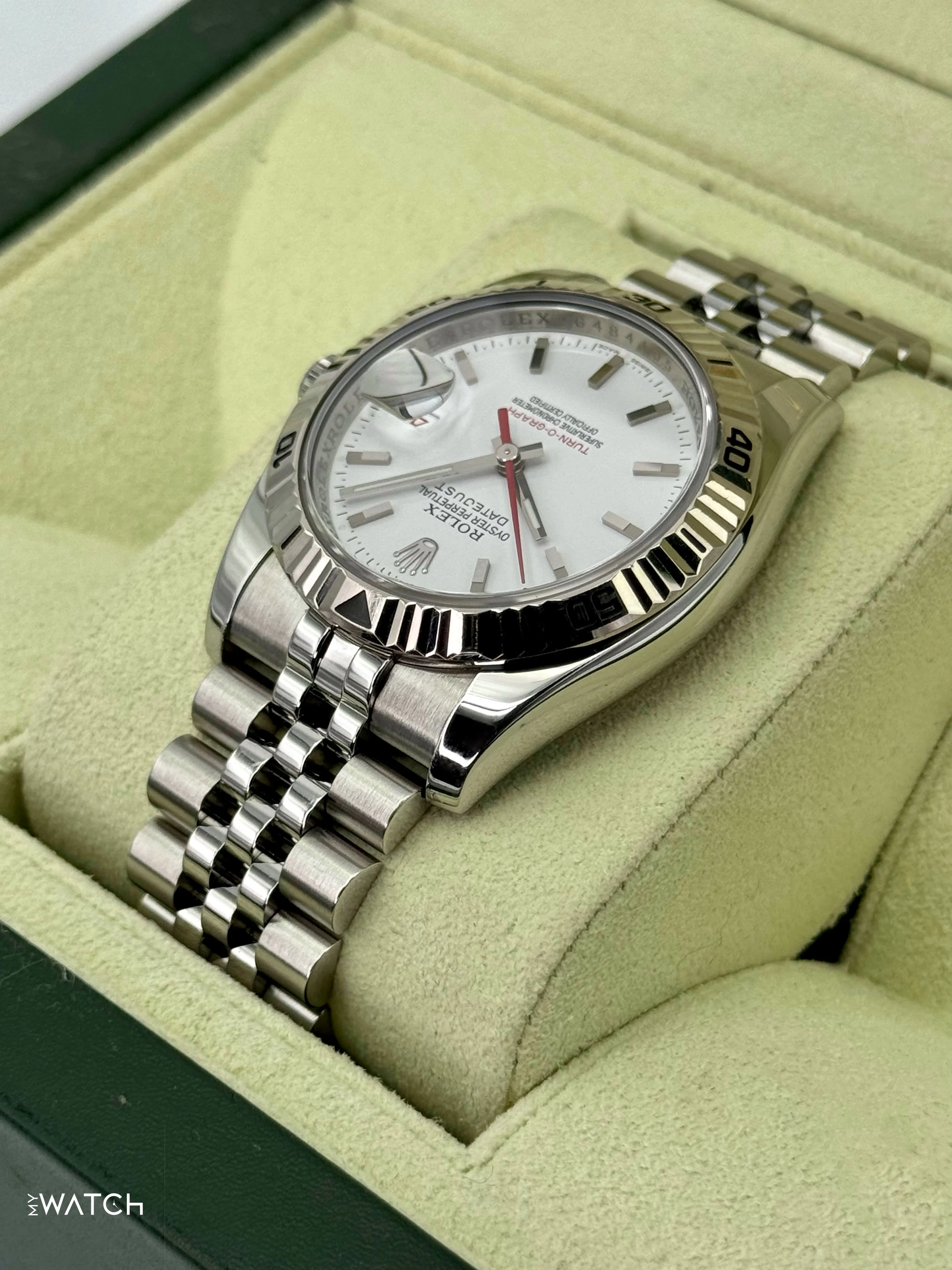 2014 Rolex Datejust Turn-O-Graph 36mm 116264 Jubilee White Dial - Image 7