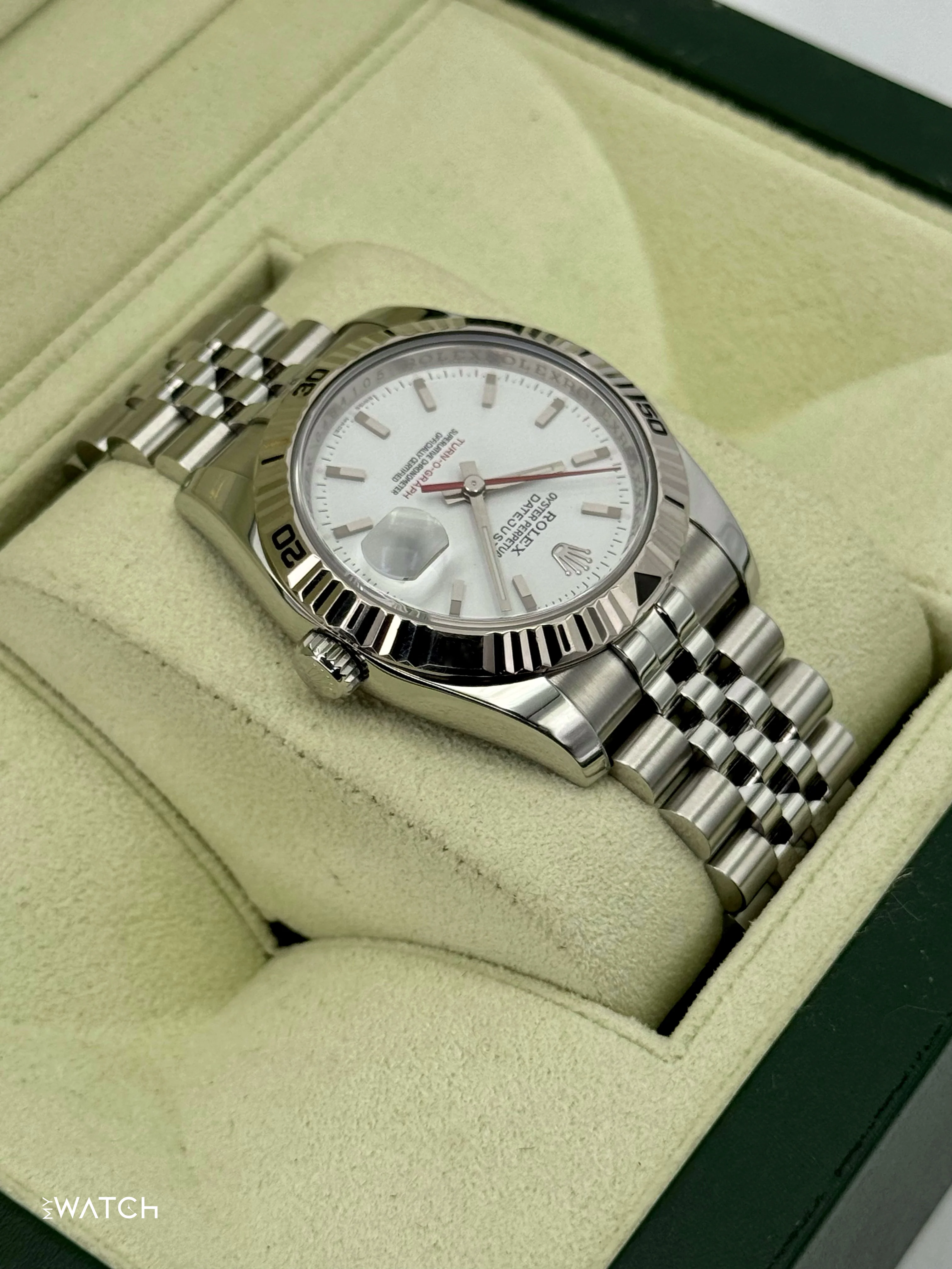 2014 Rolex Datejust Turn-O-Graph 36mm 116264 Jubilee White Dial - Image 8