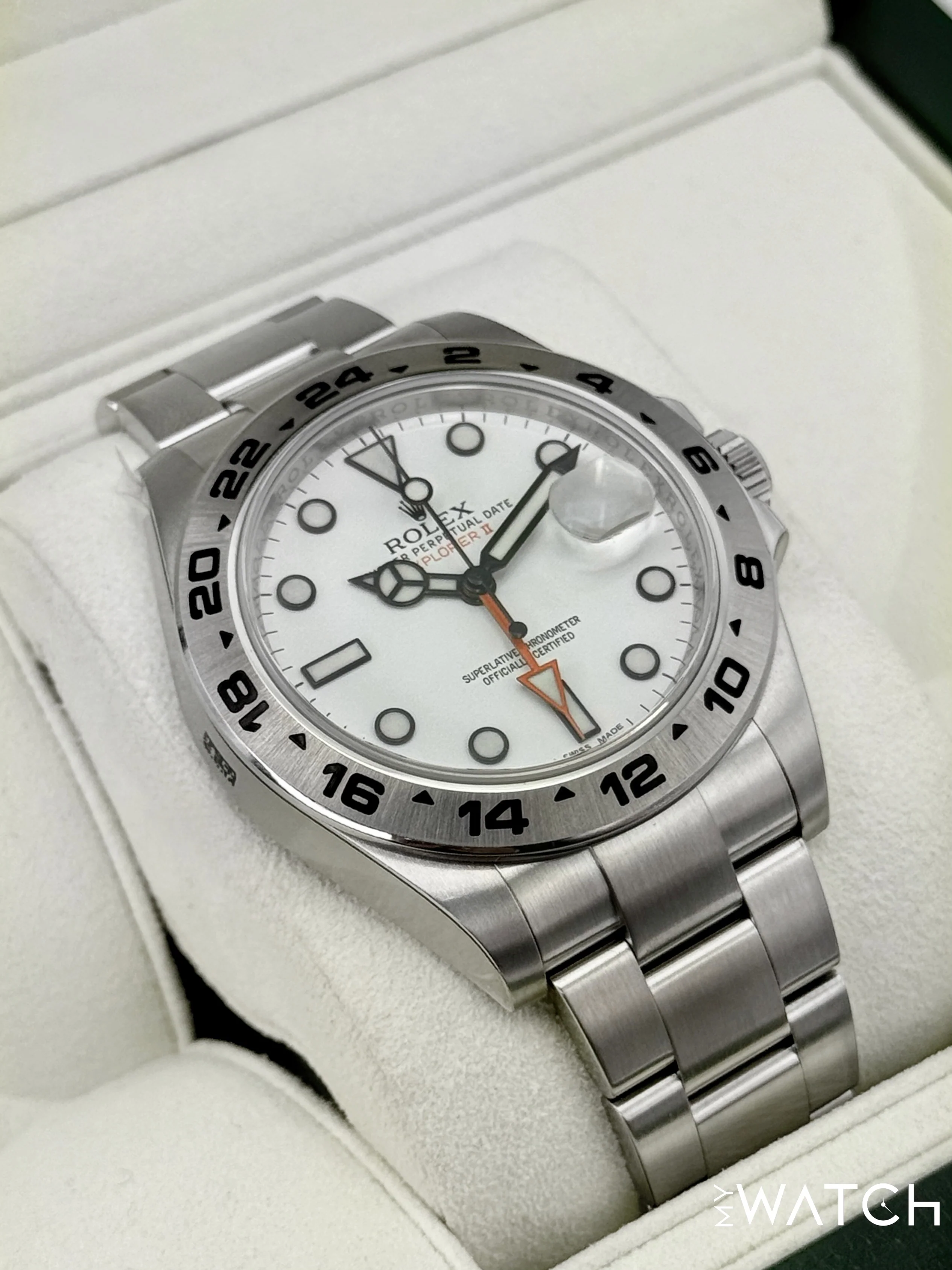 2014 Rolex Explorer II 42mm 216570 Polar White Dial - Image 6