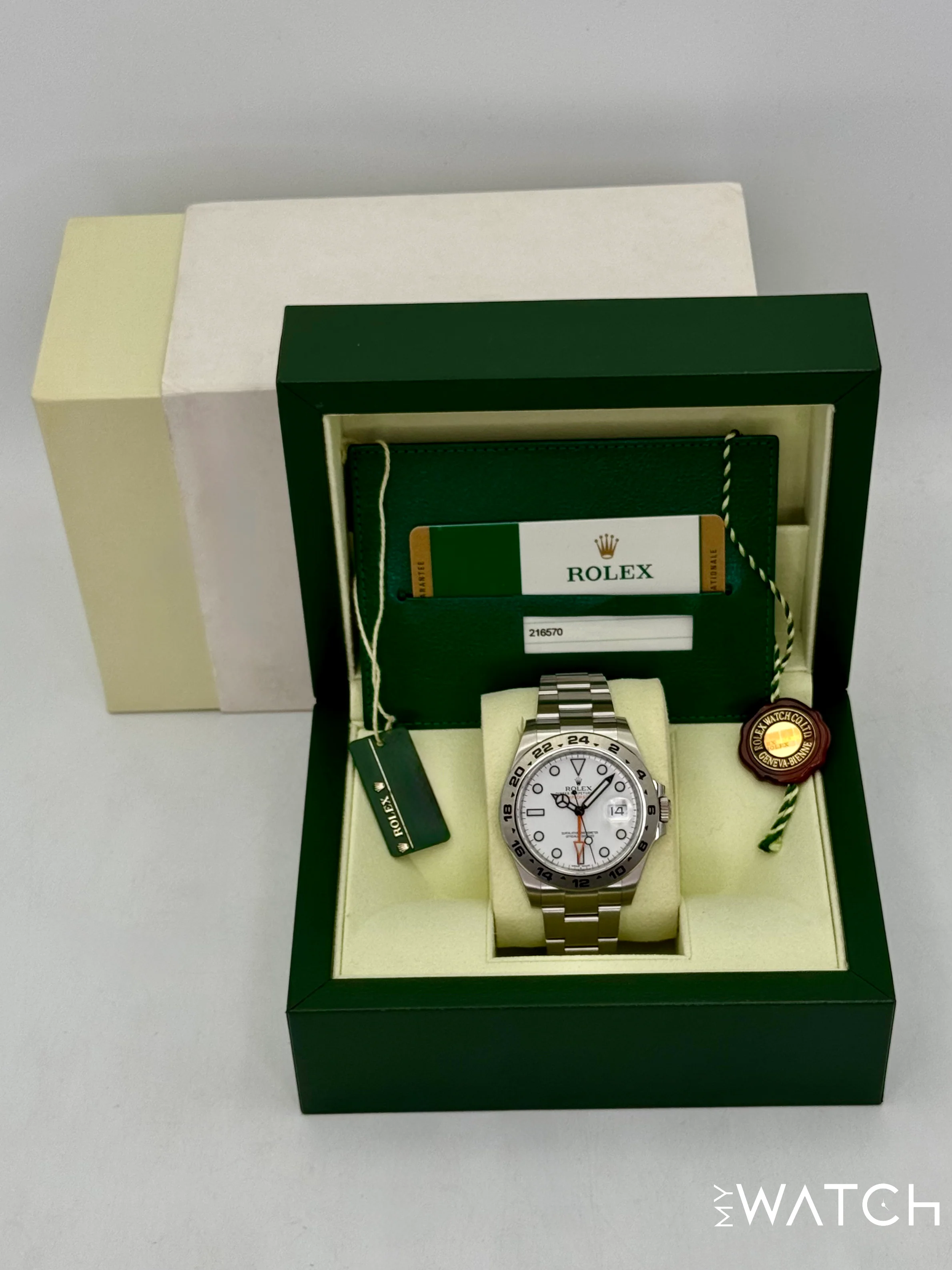 2014 Rolex Explorer II 42mm 216570 Polar White Dial - Image 9