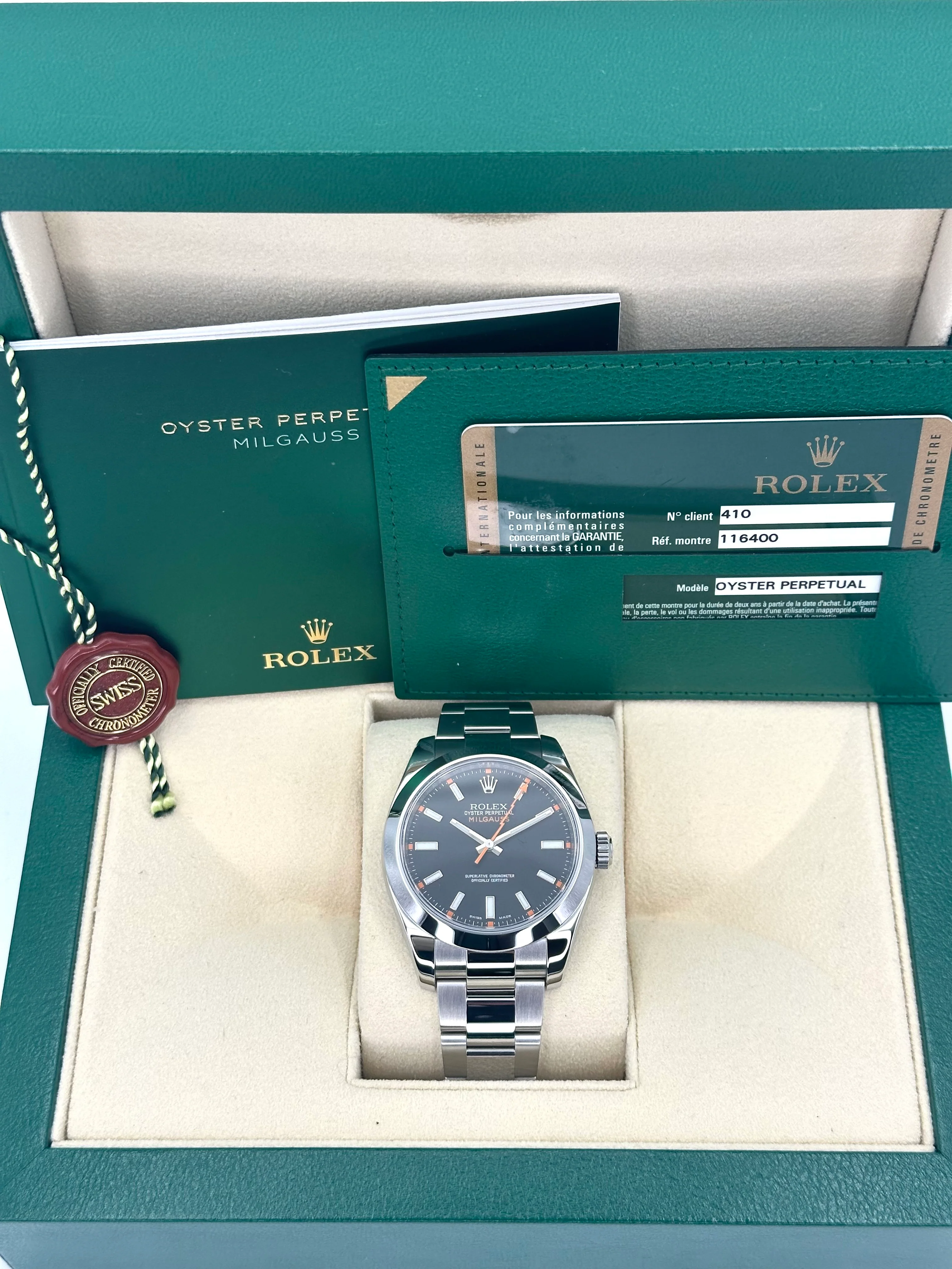 2014 Rolex Milgauss 40mm 116400GV Stainless Steel Black Dial - Image 11