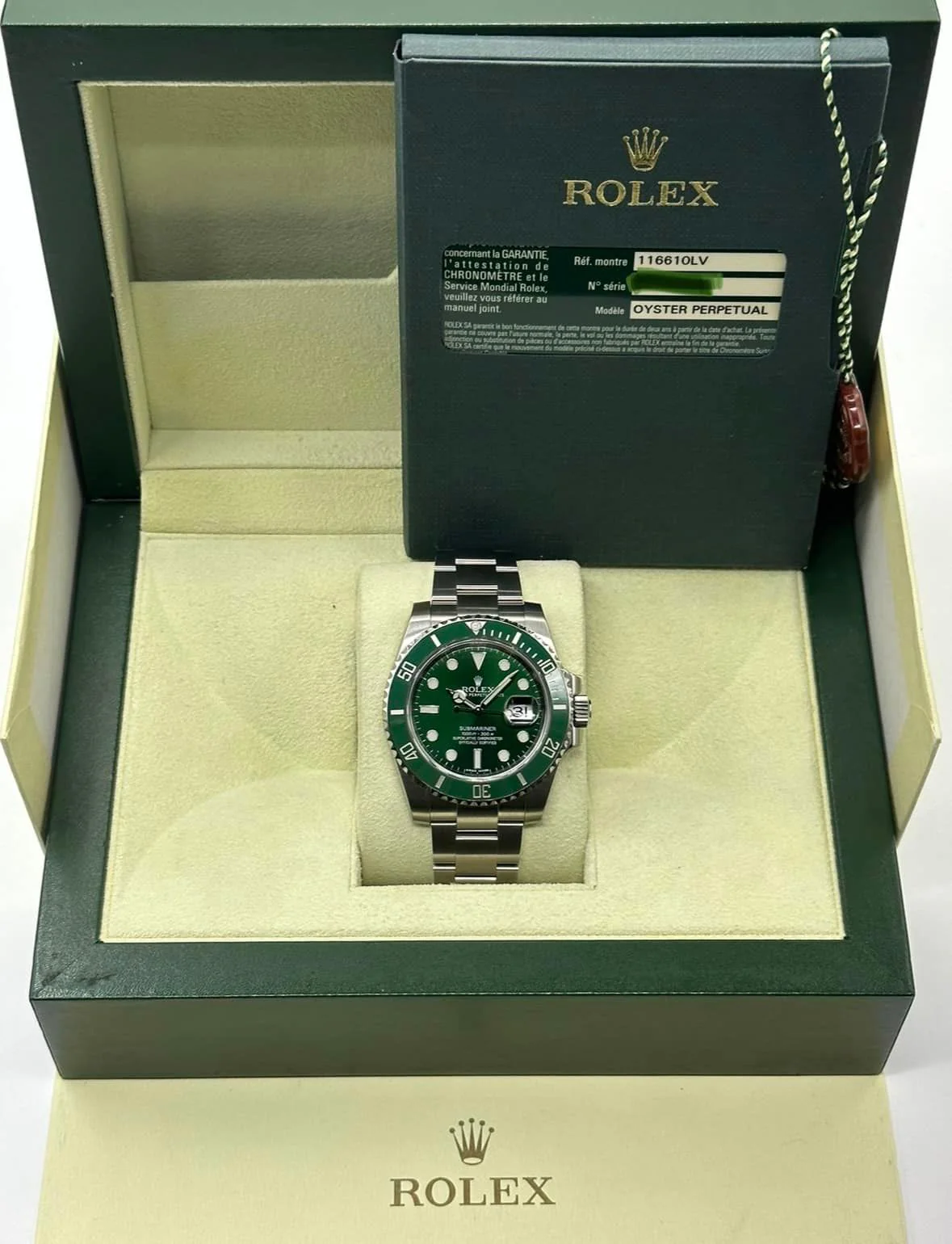 NEW OLD STOCK 2014 Rolex Submariner "Hulk" 40mm 116610LV Green Dial - Image 11