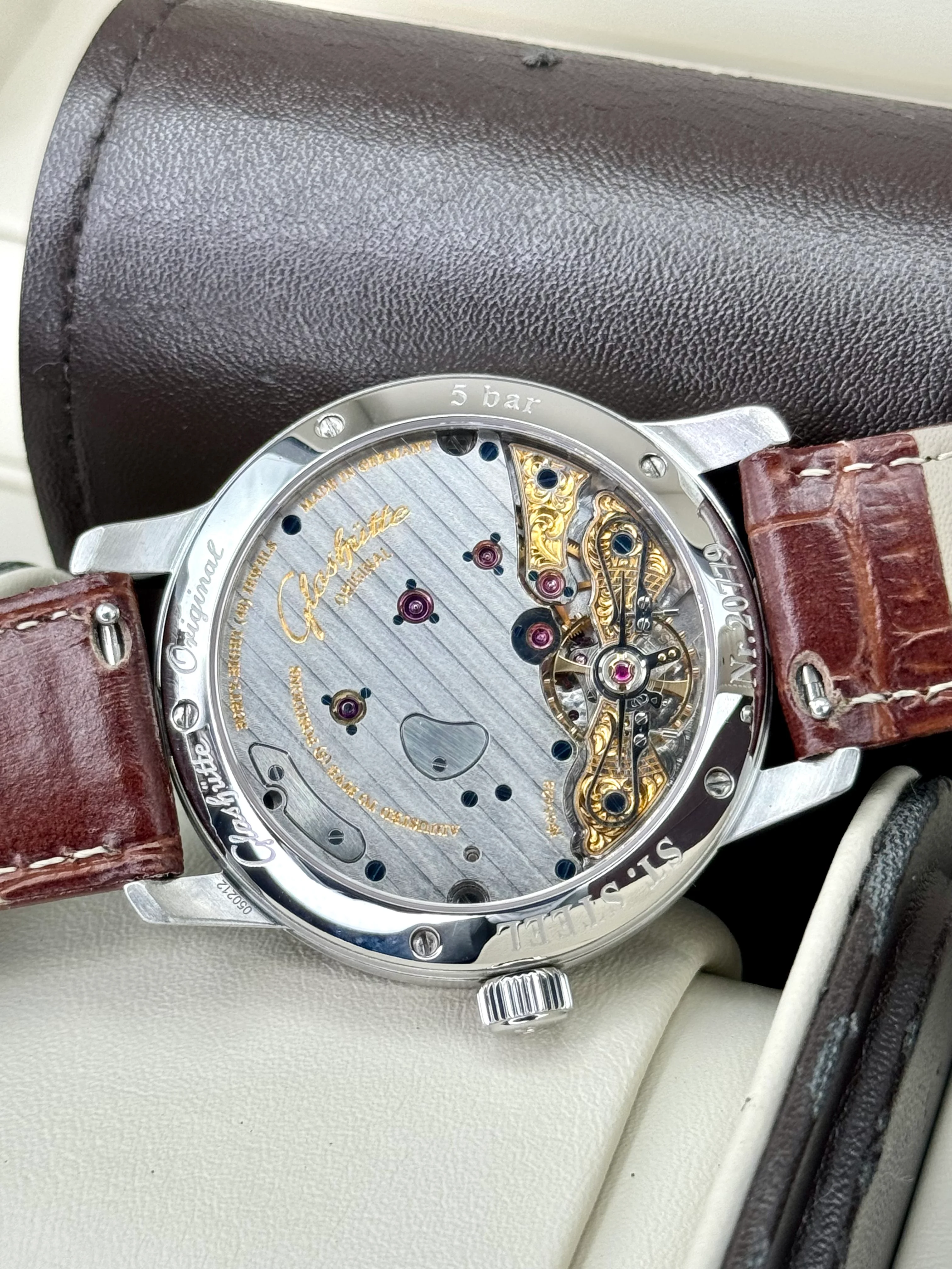 2015 Glashutte Original Panoreserve 40mm 1-65-01-22-12-04 Silver Dial - Image 11