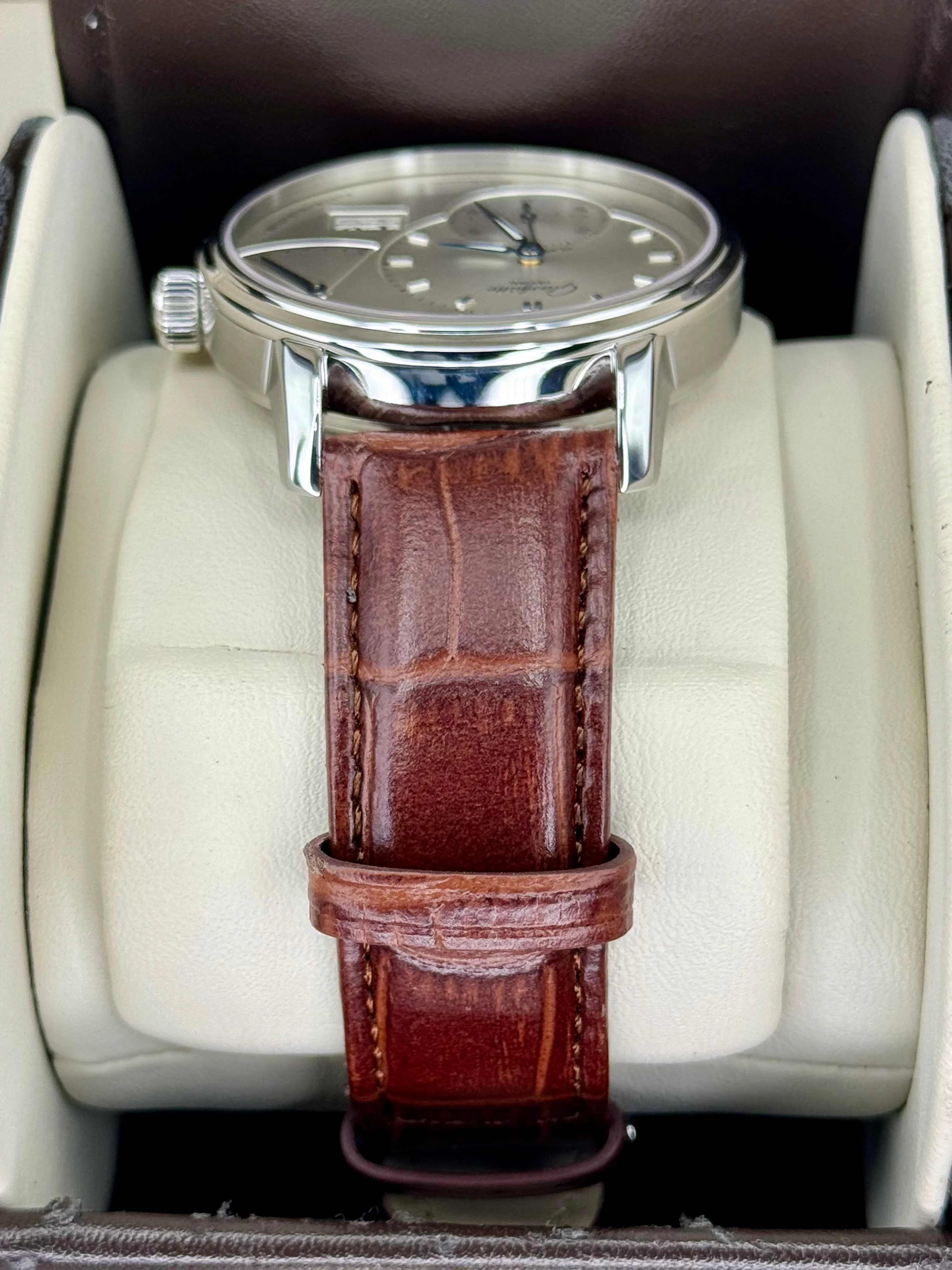2015 Glashutte Original Panoreserve 40mm 1-65-01-22-12-04 Silver Dial - Image 3