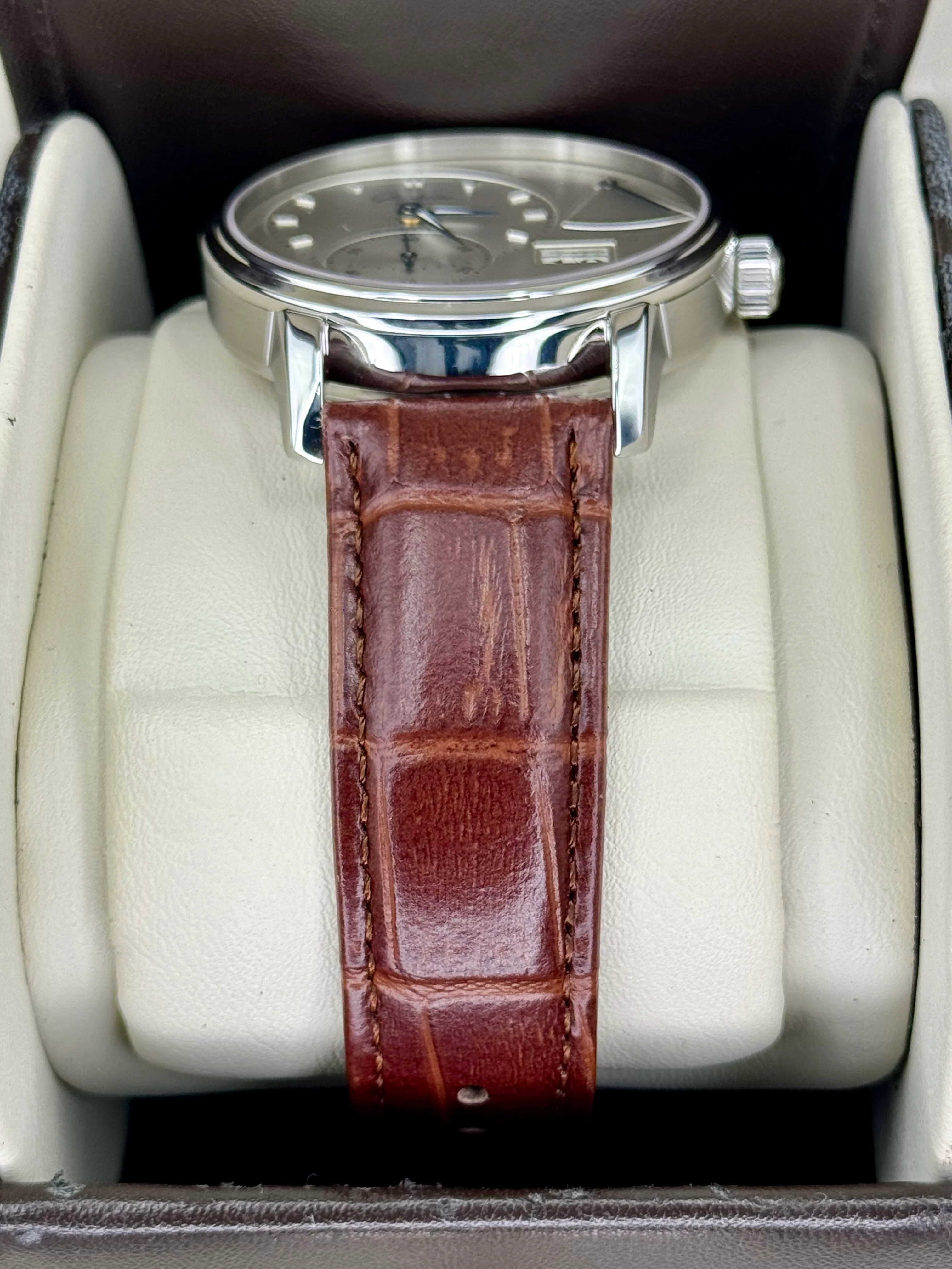 2015 Glashutte Original Panoreserve 40mm 1-65-01-22-12-04 Silver Dial - Image 4